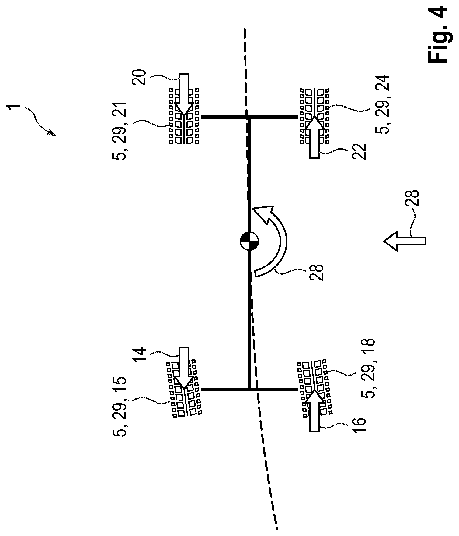 Patent US12377843 Figure 4 – Safety system for vehicle lateral control for a steer-by-wire steering system of a motor vehicle, safety method and motor vehicle