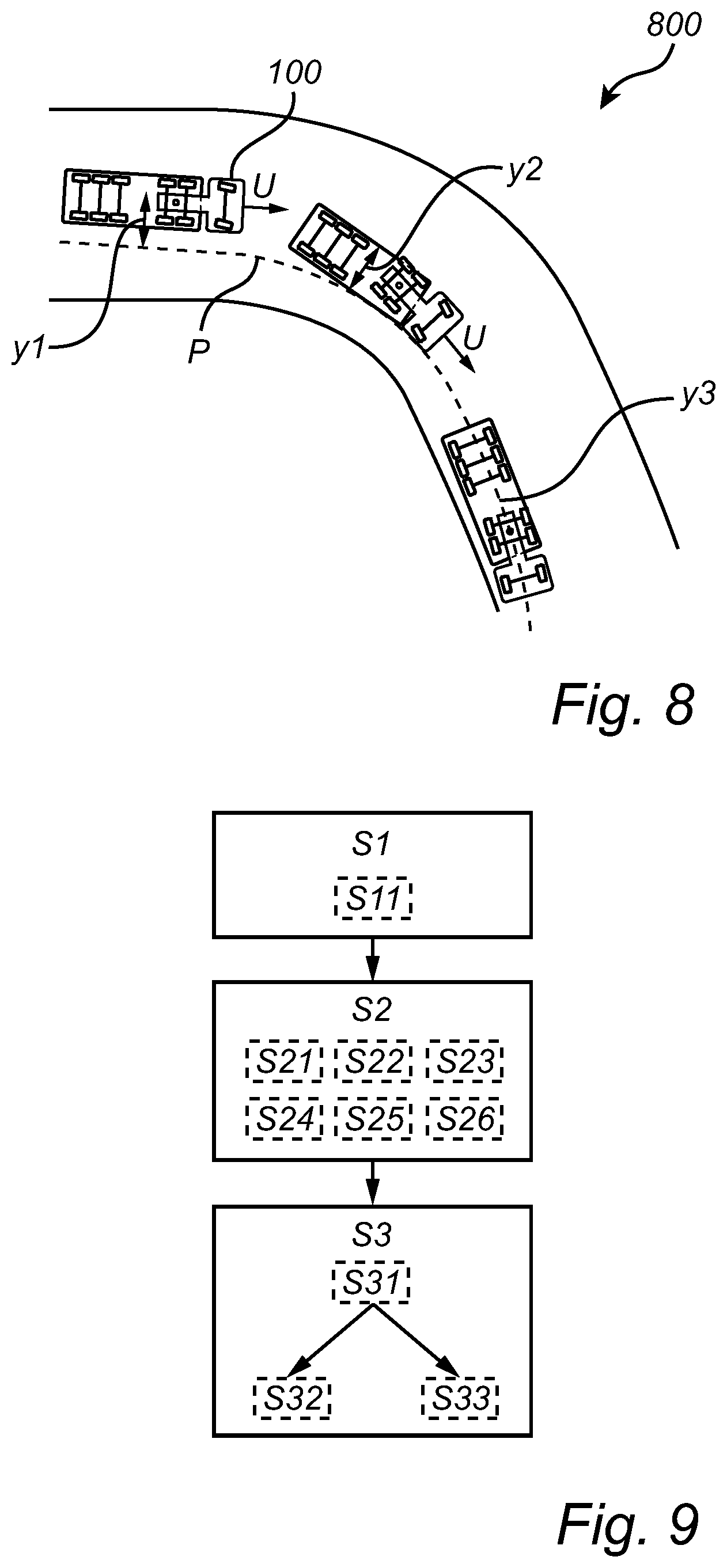 Patent US12377845 Figure 5 – Adaptive path following algorithm for heavy-duty vehicles