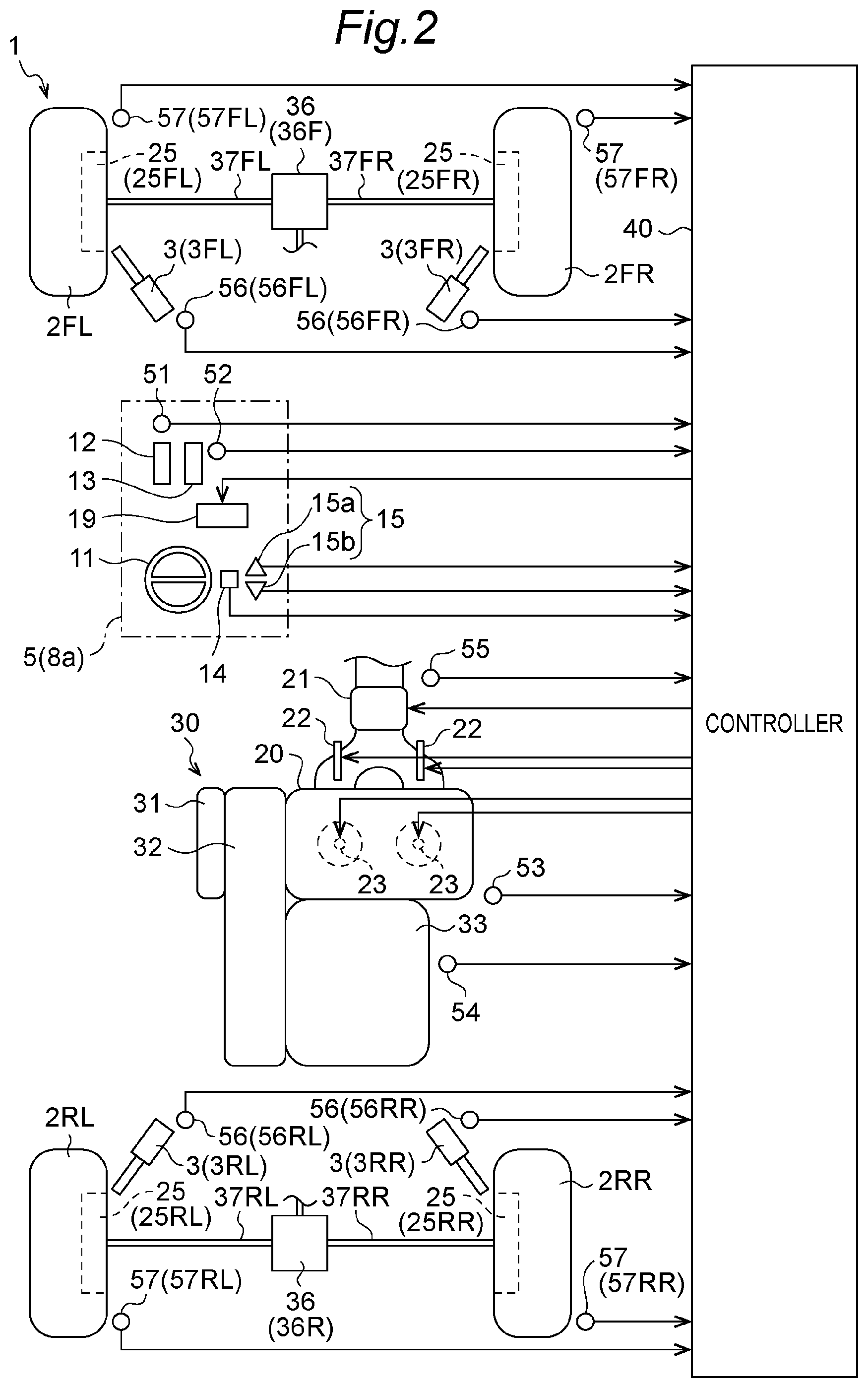 Patent US12377853 Figure 2 – Utility vehicle and method for controlling utility vehicle