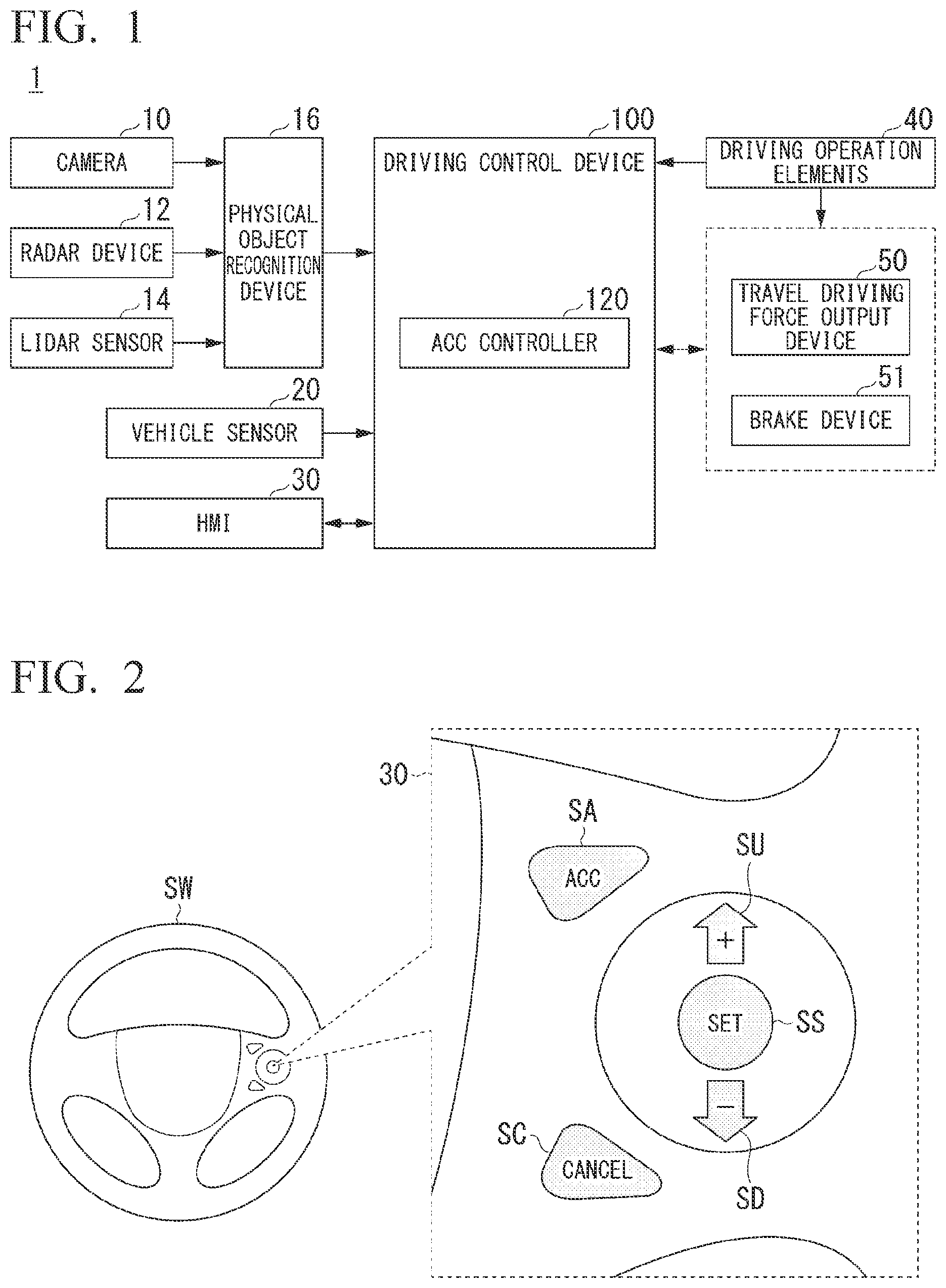 Patent US12377855 Figure 1 – Vehicle control device, vehicle control method, and storage medium