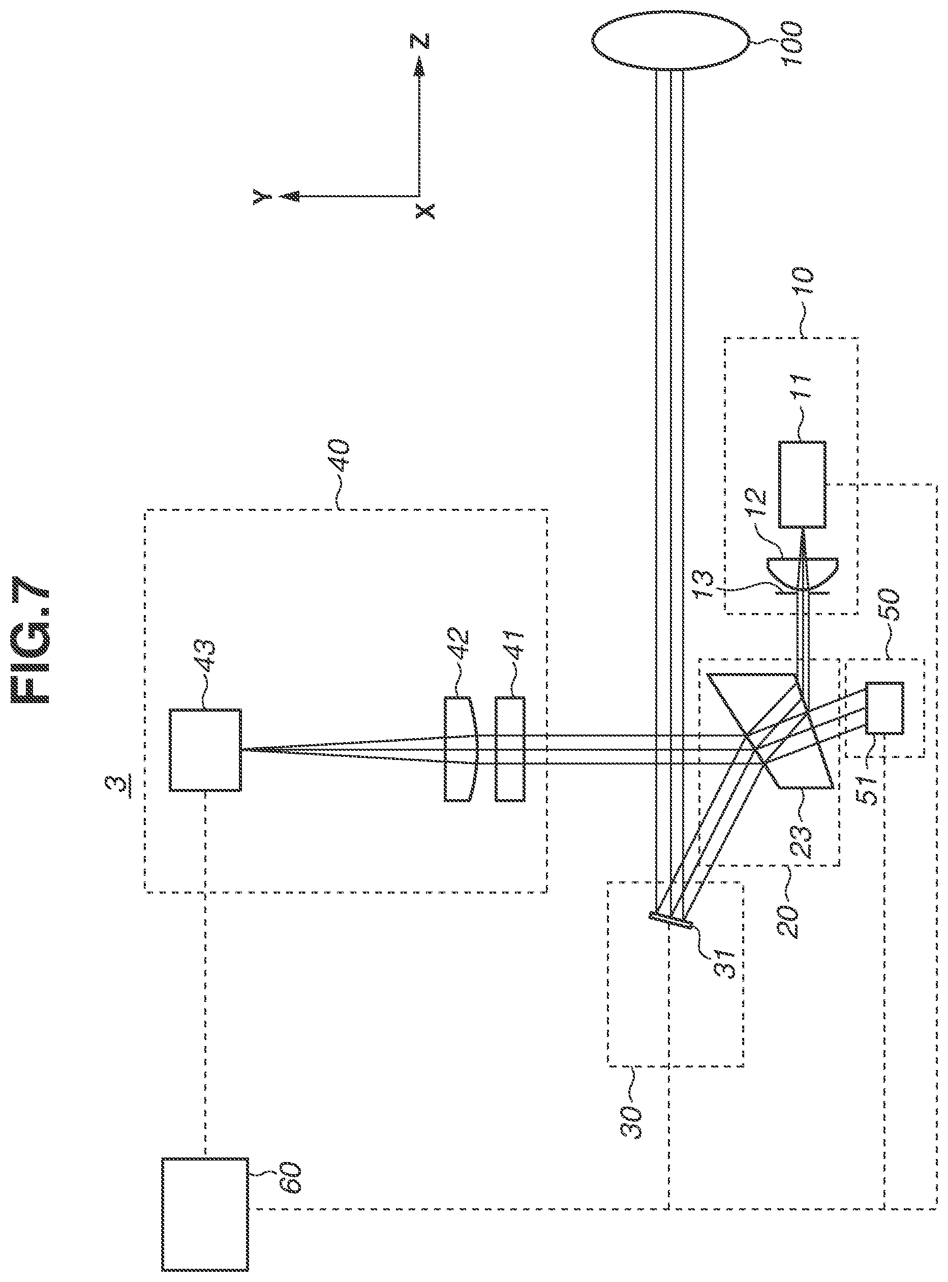Patent US12377857 Figure 7 – Optical apparatus, and on-vehicle system and moving apparatus including the same