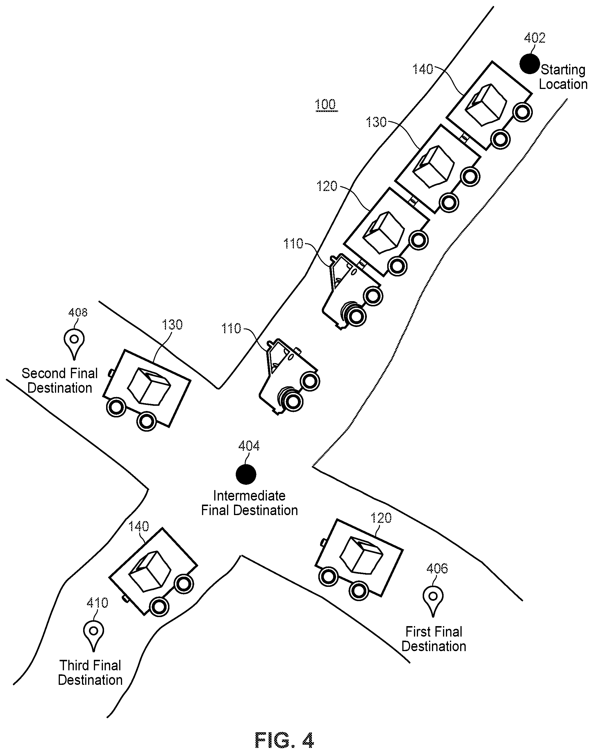 Patent US12377881 Figure 5 – Delivery hand off procedure when electric vehicle (EV) is about to lose power