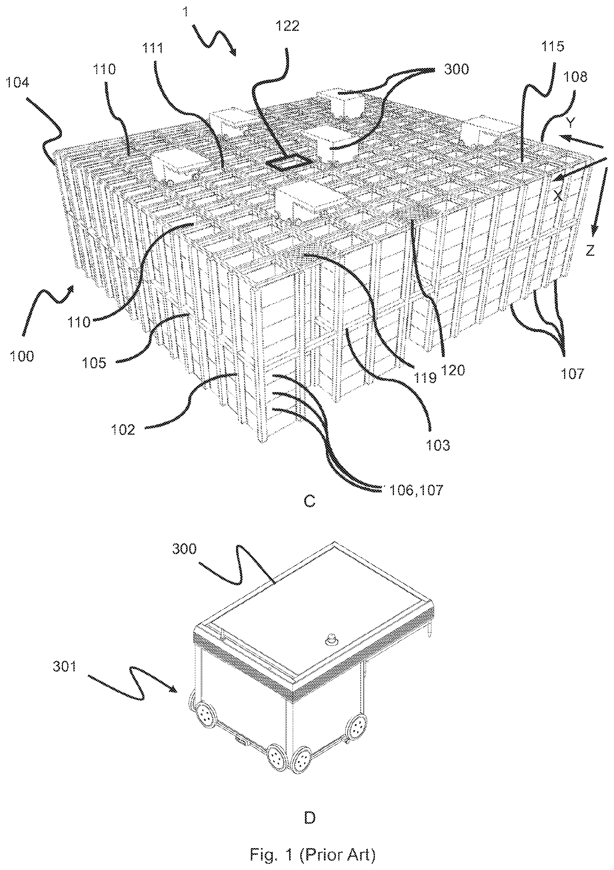 Patent US12377886 Figure 2 – Delivery vehicle, an automated storage and retrieval system and a method of transporting storage containers between an automated storage and retrieval grid and a second location