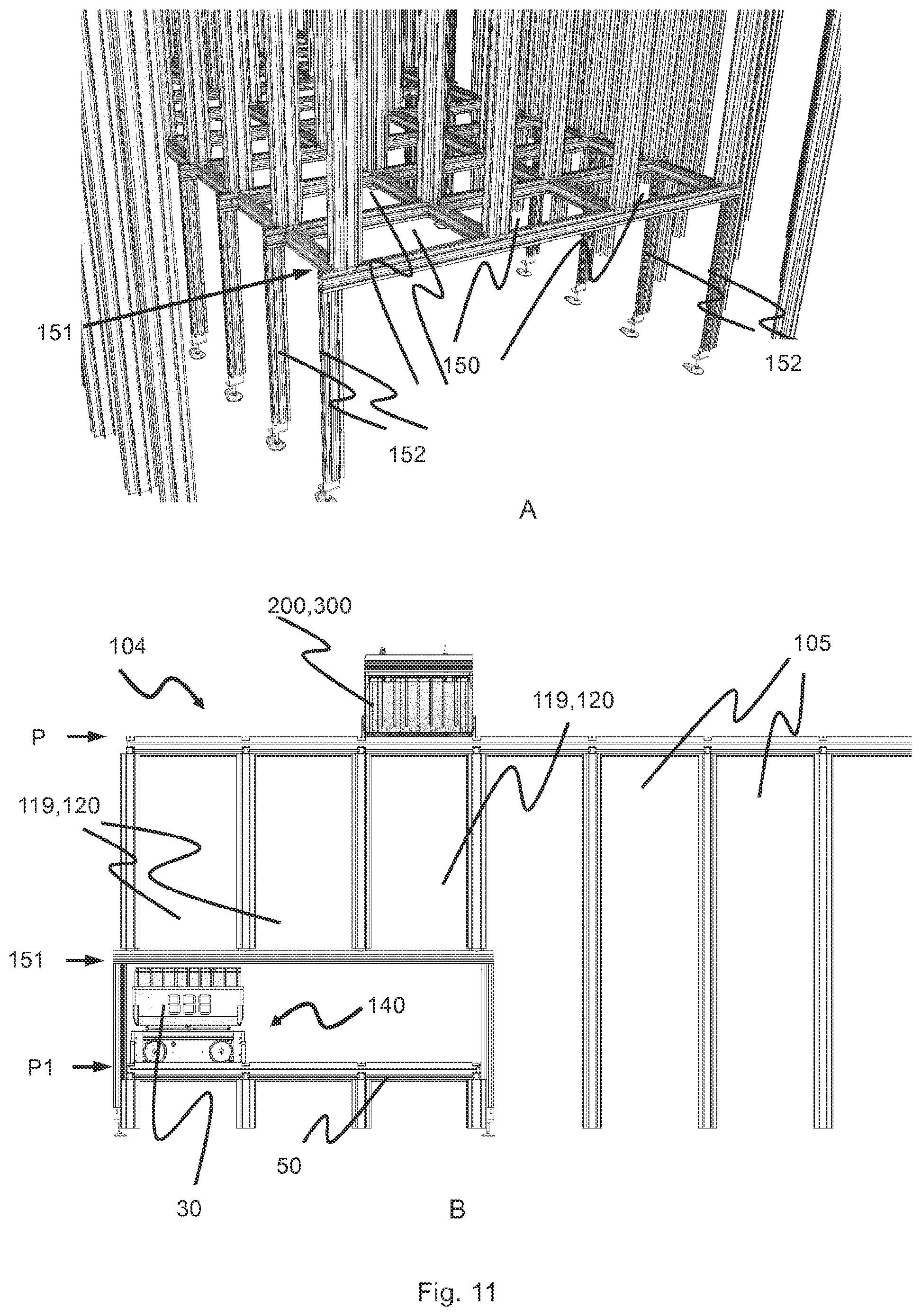 Patent US12377886 Figure 12 – Delivery vehicle, an automated storage and retrieval system and a method of transporting storage containers between an automated storage and retrieval grid and a second location