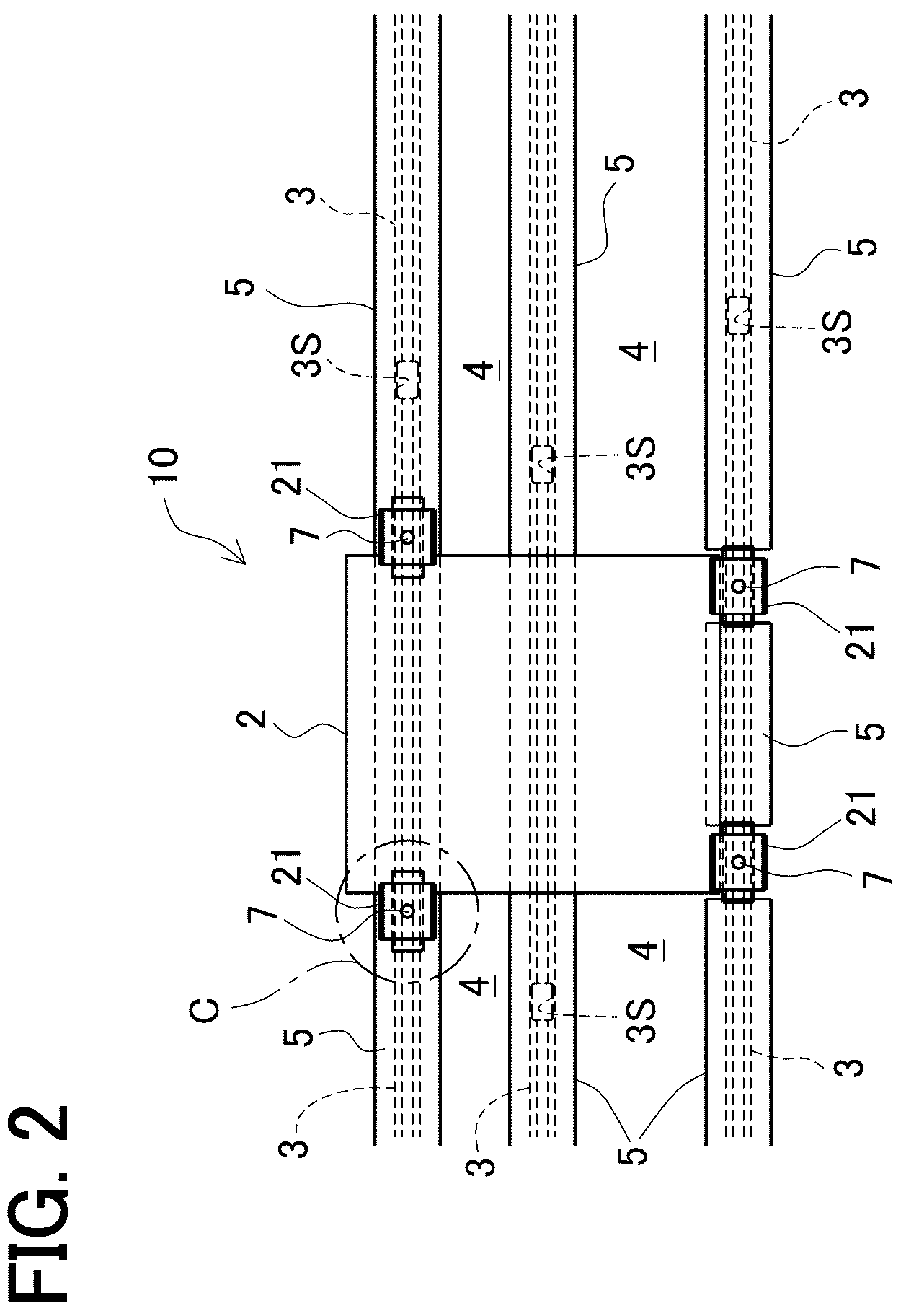Patent US12377887 Figure 2 – Fire-resistant floor structure of railroad vehicle