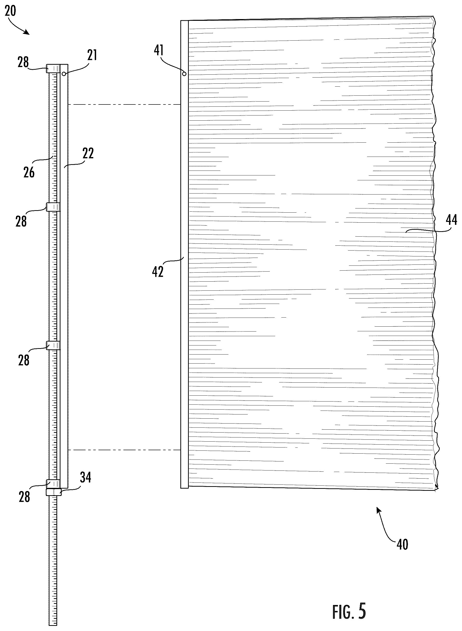 Patent US12377890 Figure 5 – Safety barrier between coupled cars of a transportation vehicle