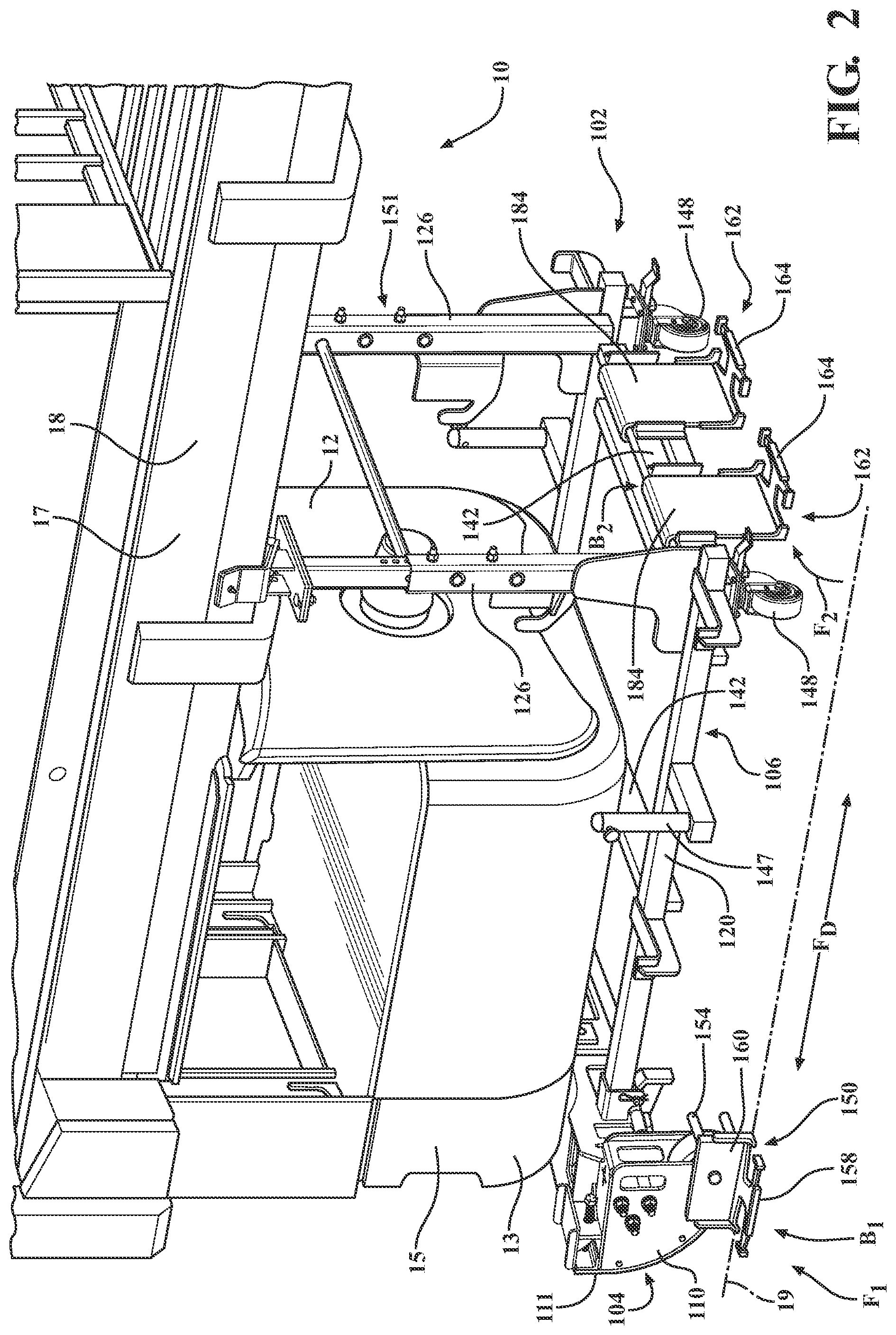 Patent US12377896 Figure 4 – Layover bracket system