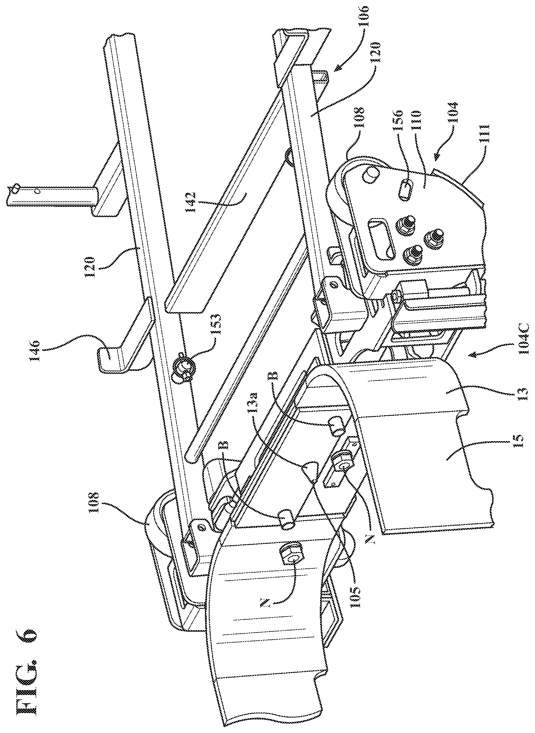 Patent US12377896 Figure 10 – Layover bracket system