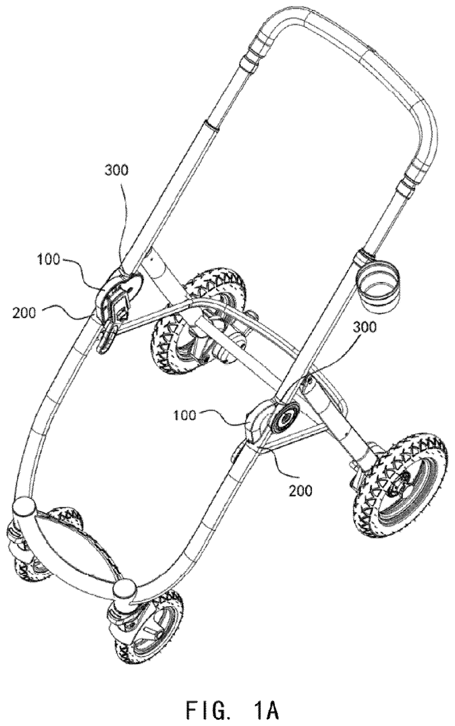 Patent US12377898 Figure 1 – Folding hook structure and carriage frame and as well as baby carriage having the same