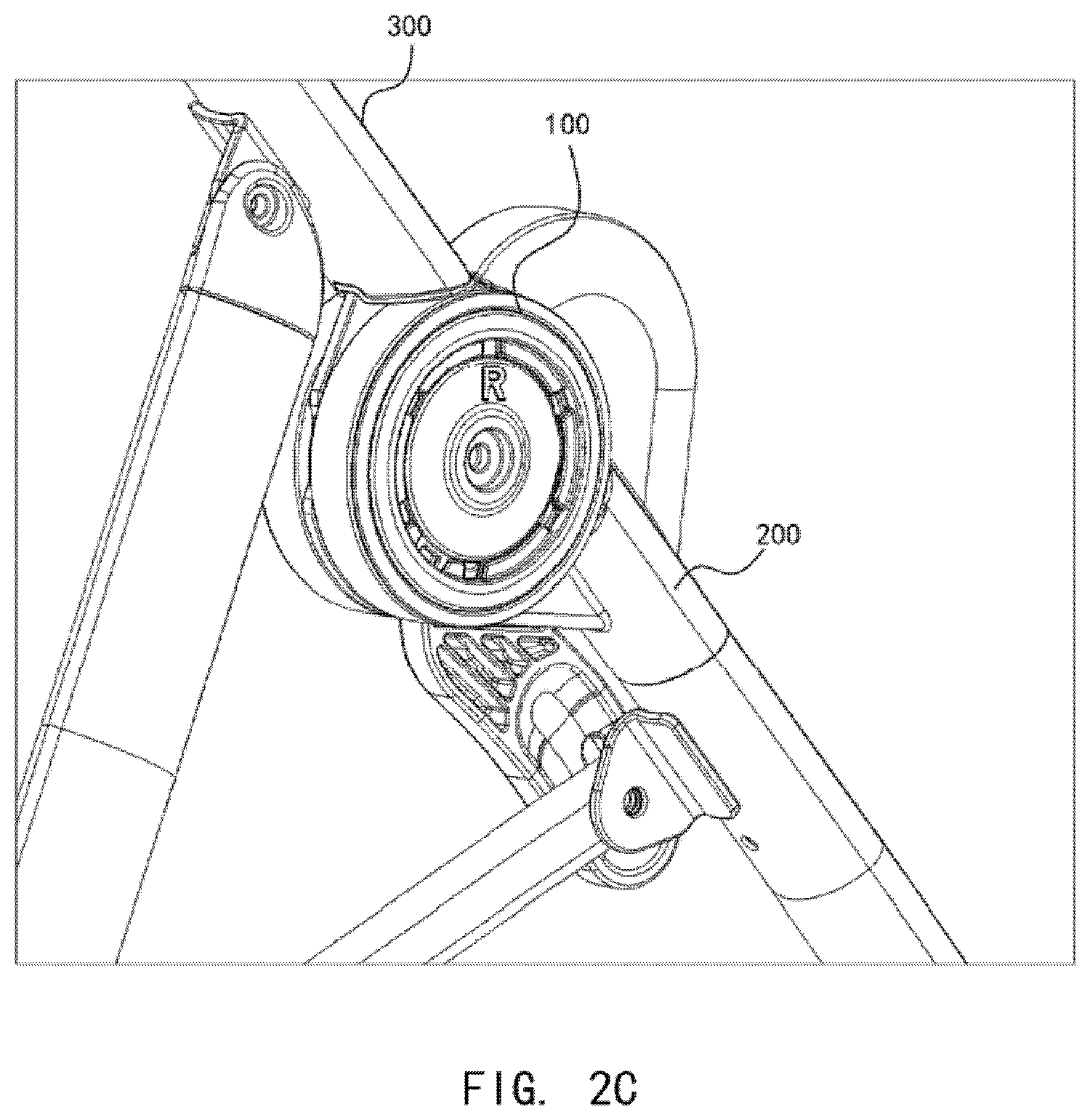 Patent US12377898 Figure 6 – Folding hook structure and carriage frame and as well as baby carriage having the same