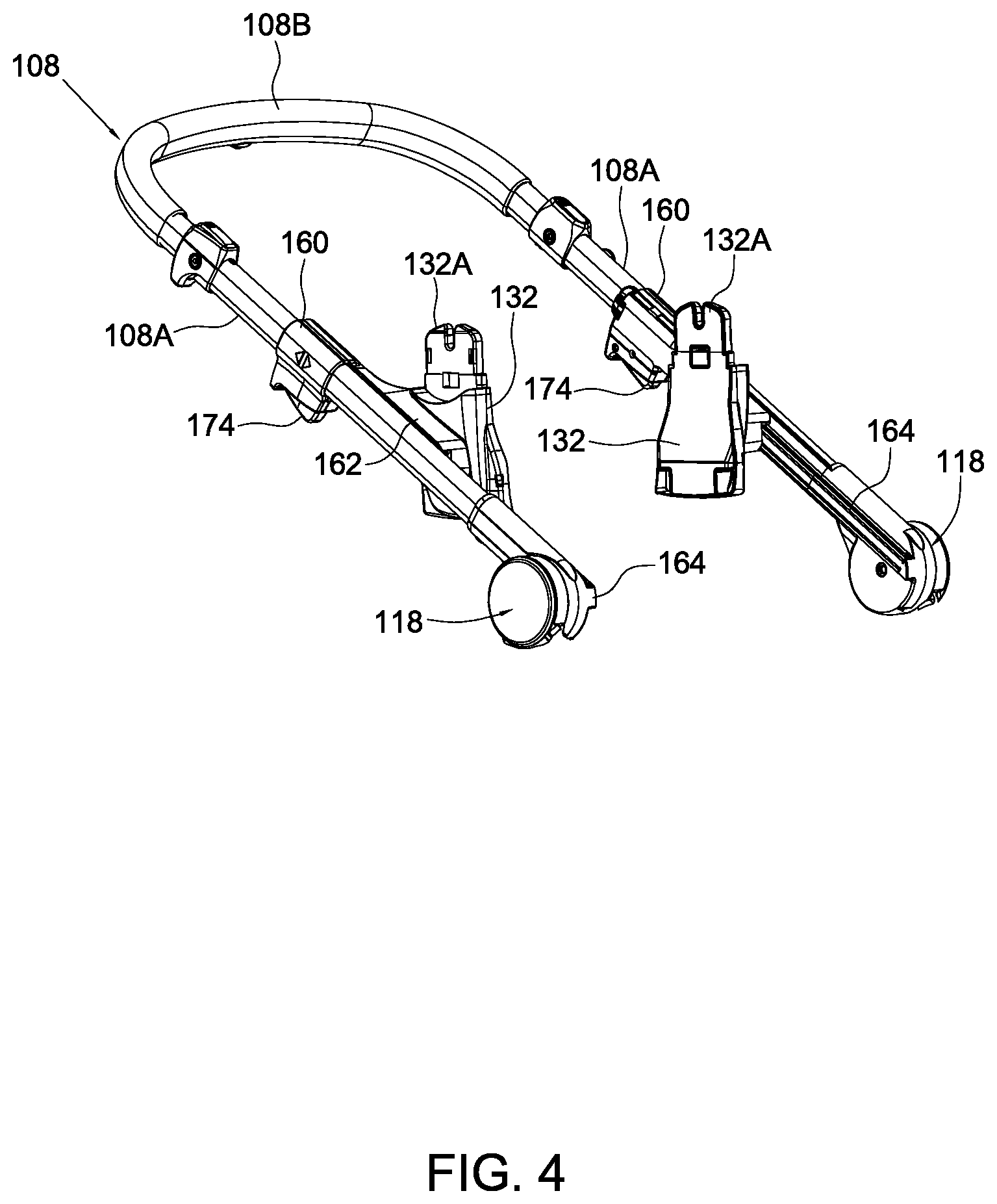 Patent US12377900 Figure 4 – Child stroller apparatus