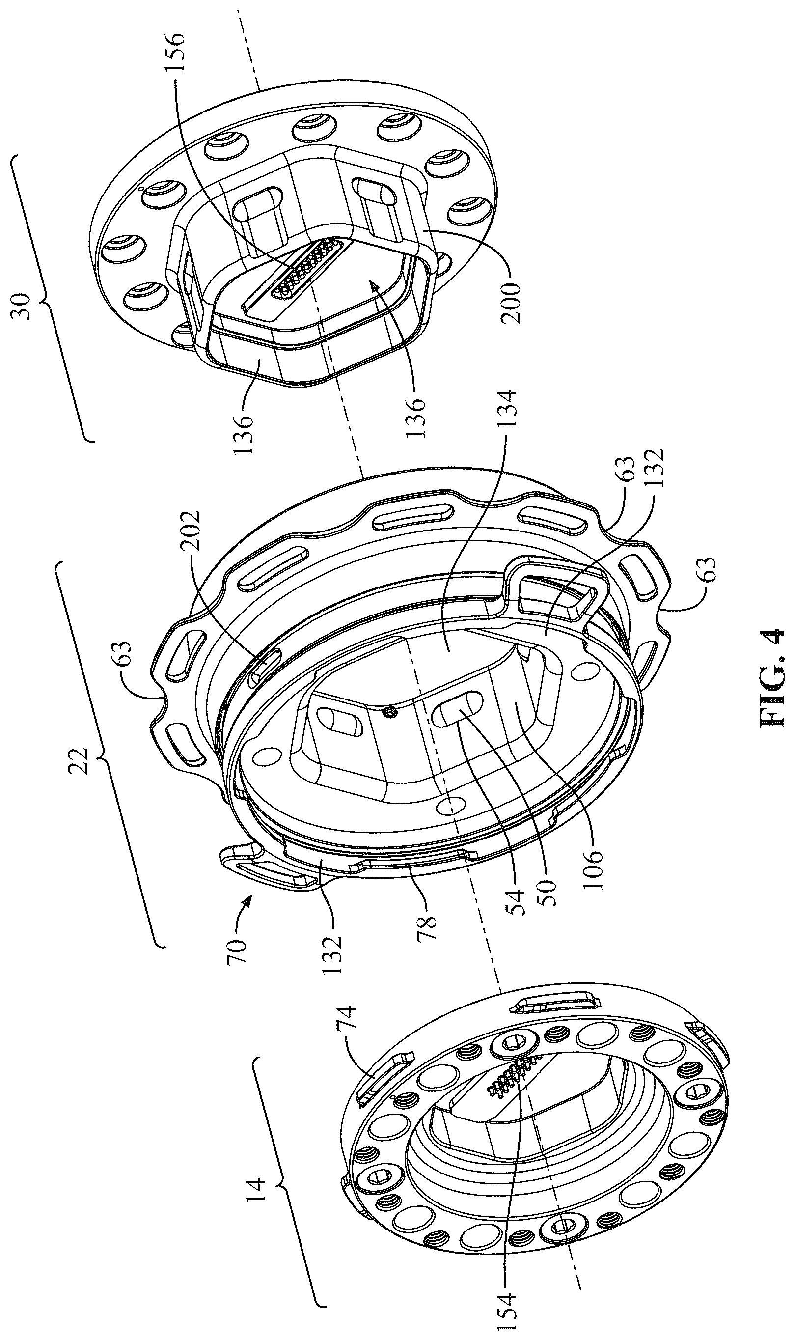 Patent US12377903 Figure 4 – Device for removably attaching steering wheel to steering column of vehicle