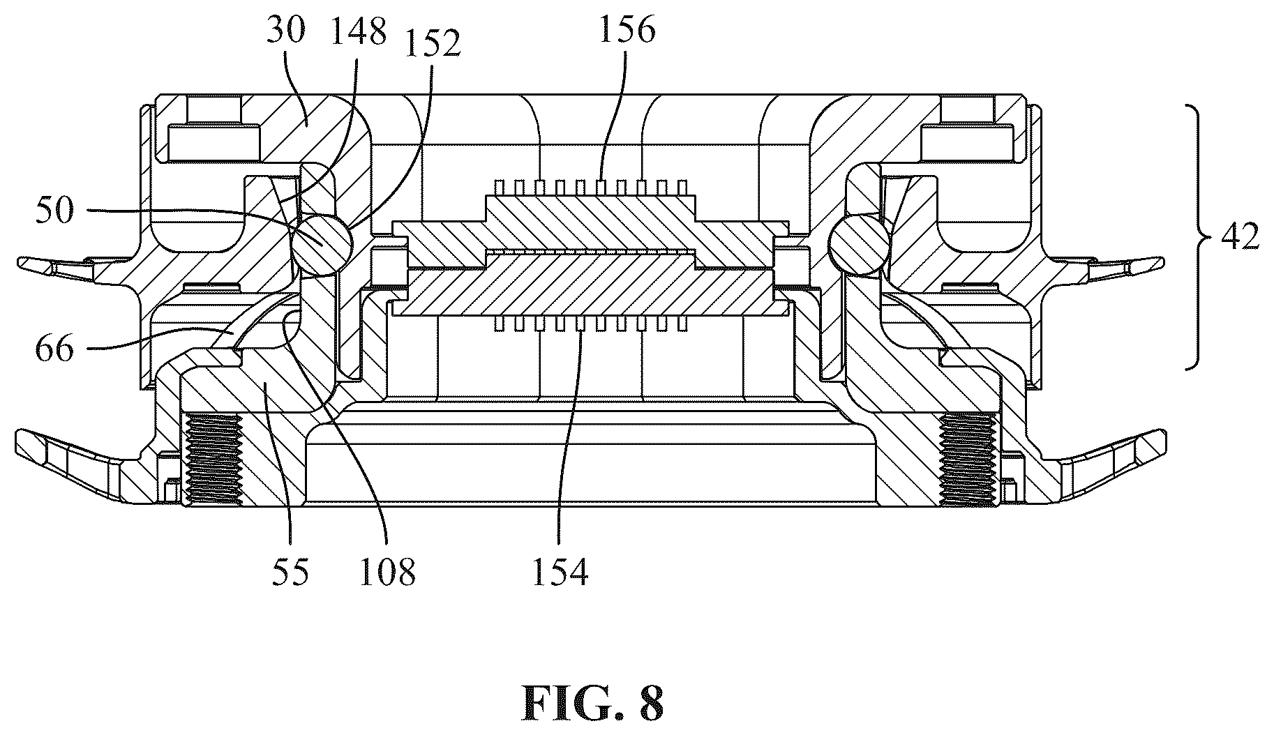 Patent US12377903 Figure 8 – Device for removably attaching steering wheel to steering column of vehicle