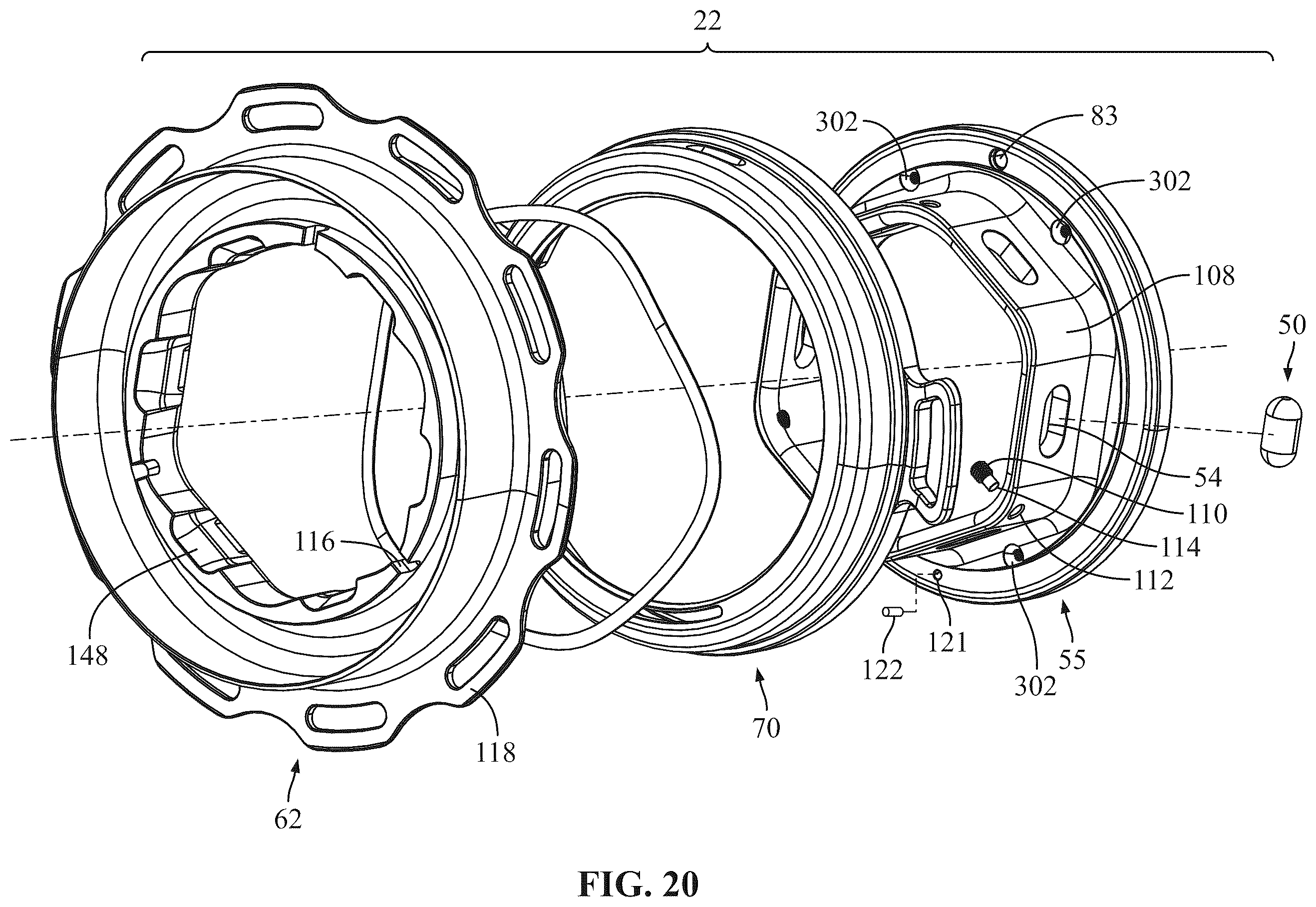 Patent US12377903 Figure 20 – Device for removably attaching steering wheel to steering column of vehicle