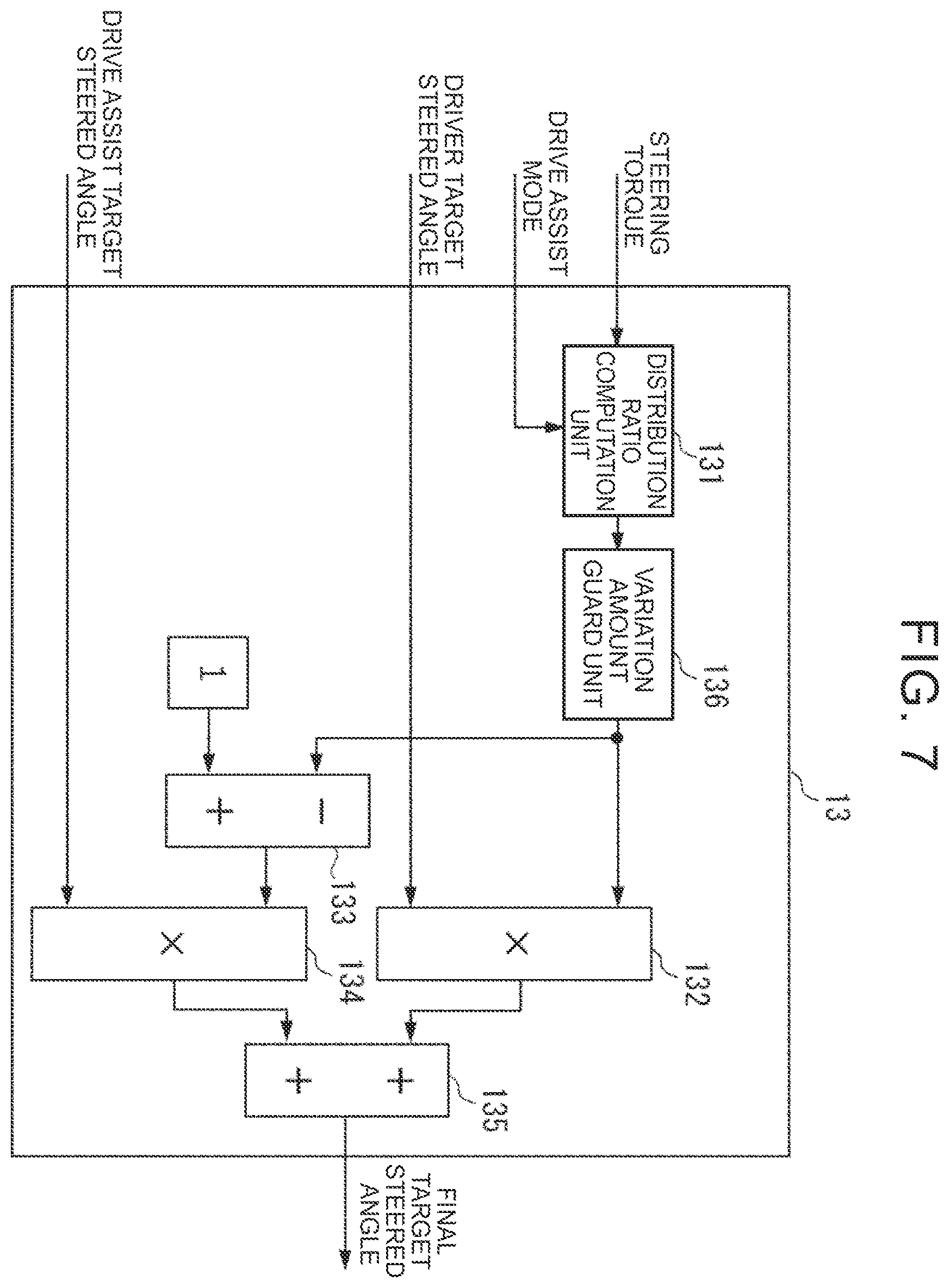 Patent US12377905 Figure 7 – Steering system and control method for steering system