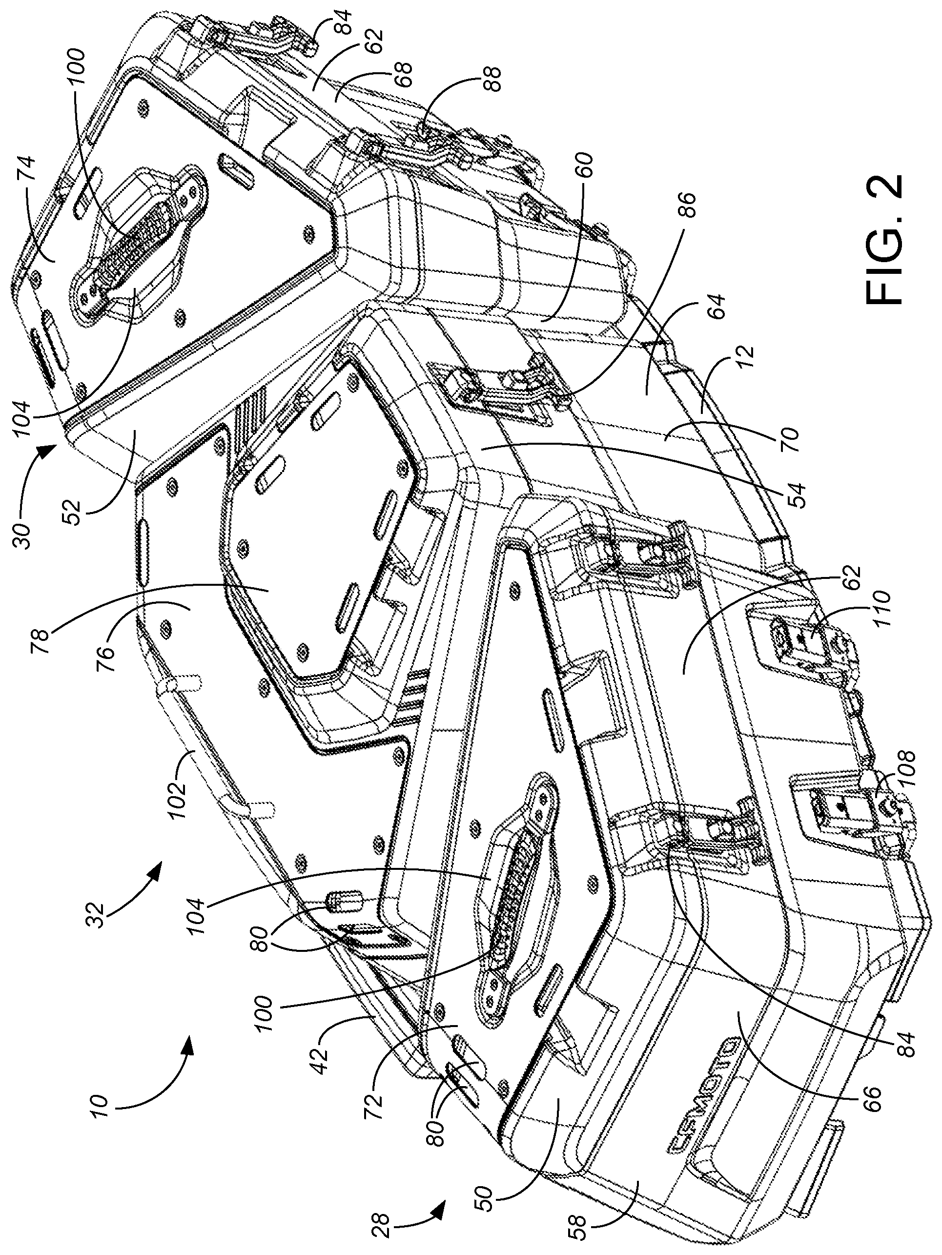 Patent US12377927 Figure 2 – Modular cargo system for off-road vehicle