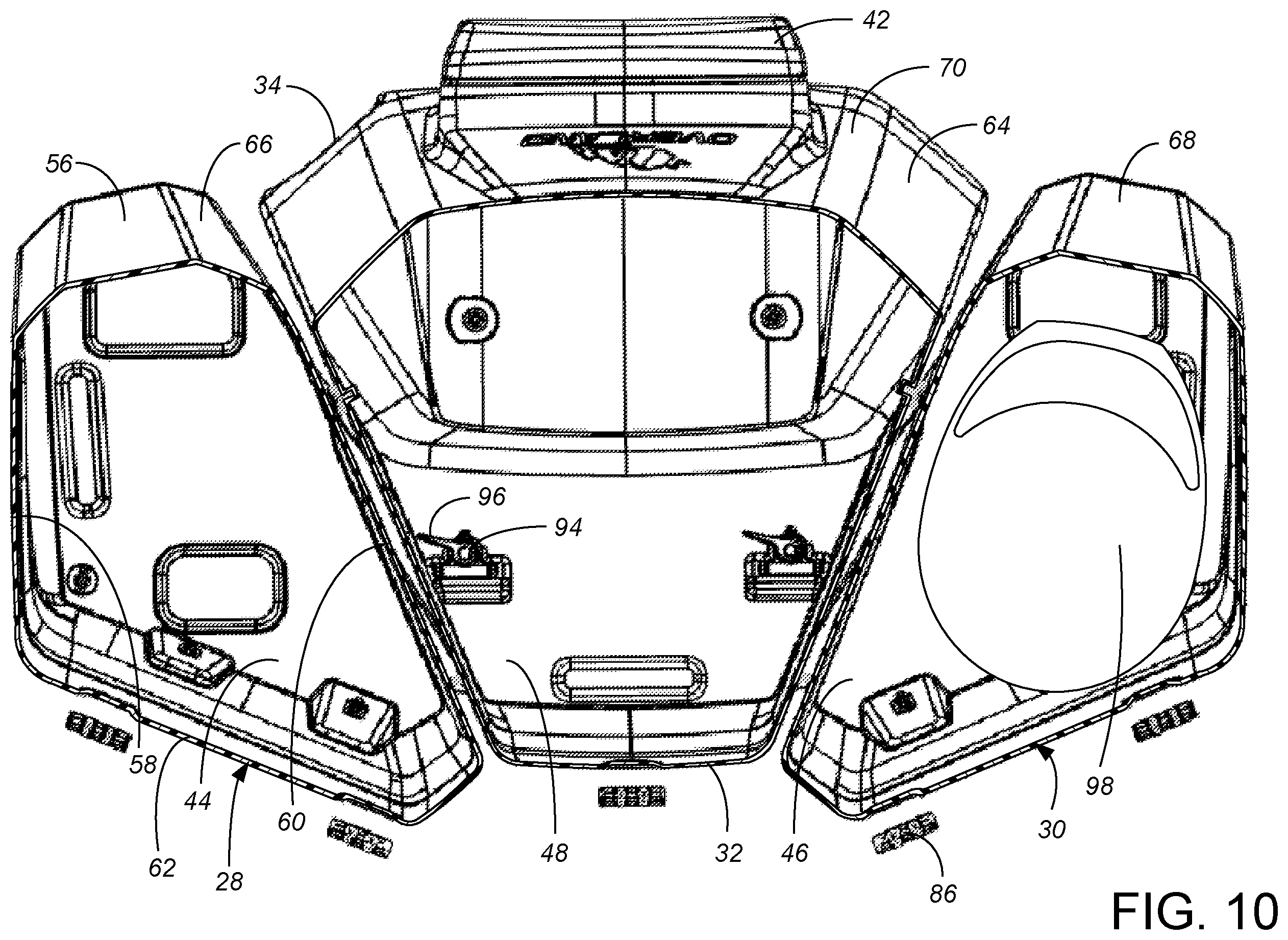 Patent US12377927 Figure 10 – Modular cargo system for off-road vehicle