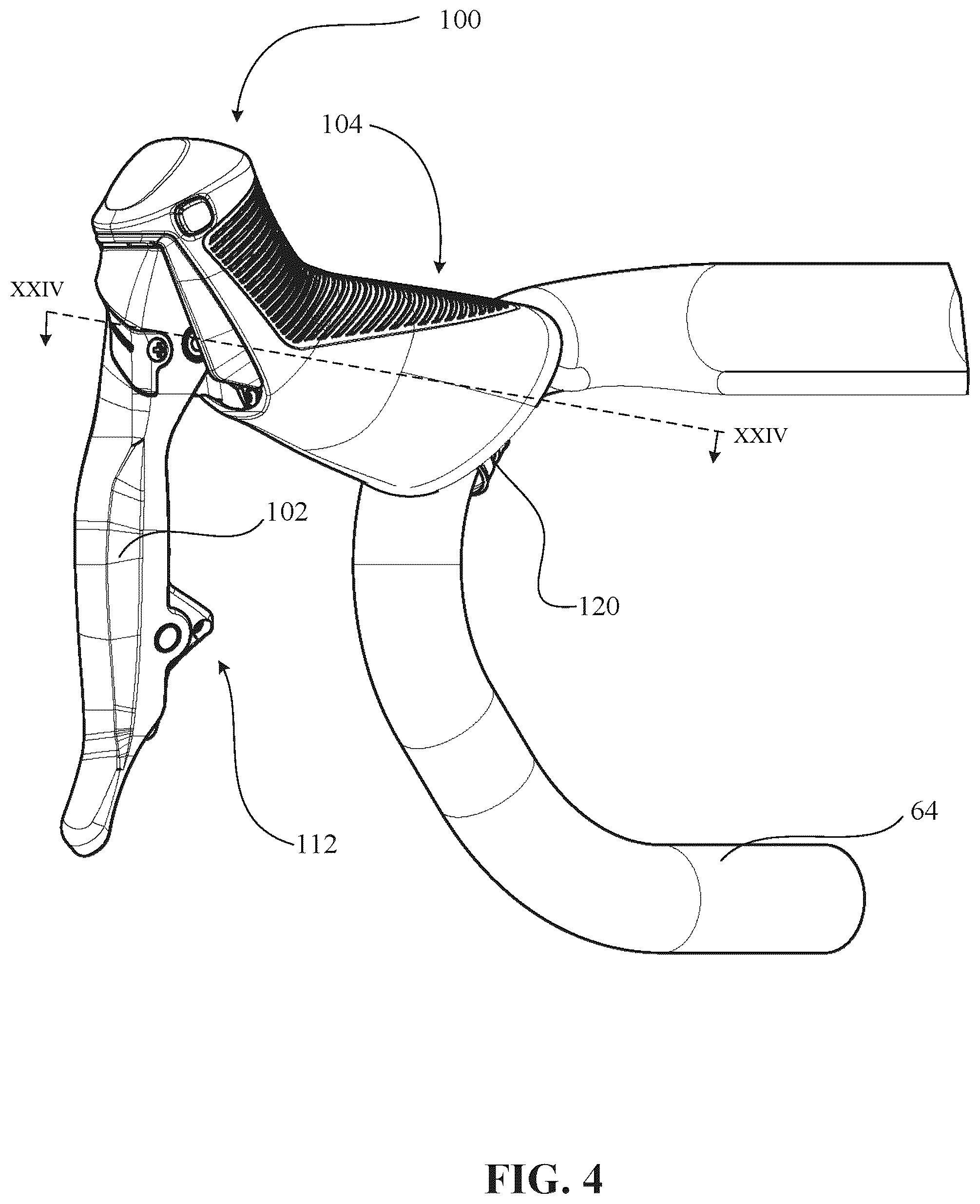 Patent US12377933 Figure 4 – Control device for a bicycle