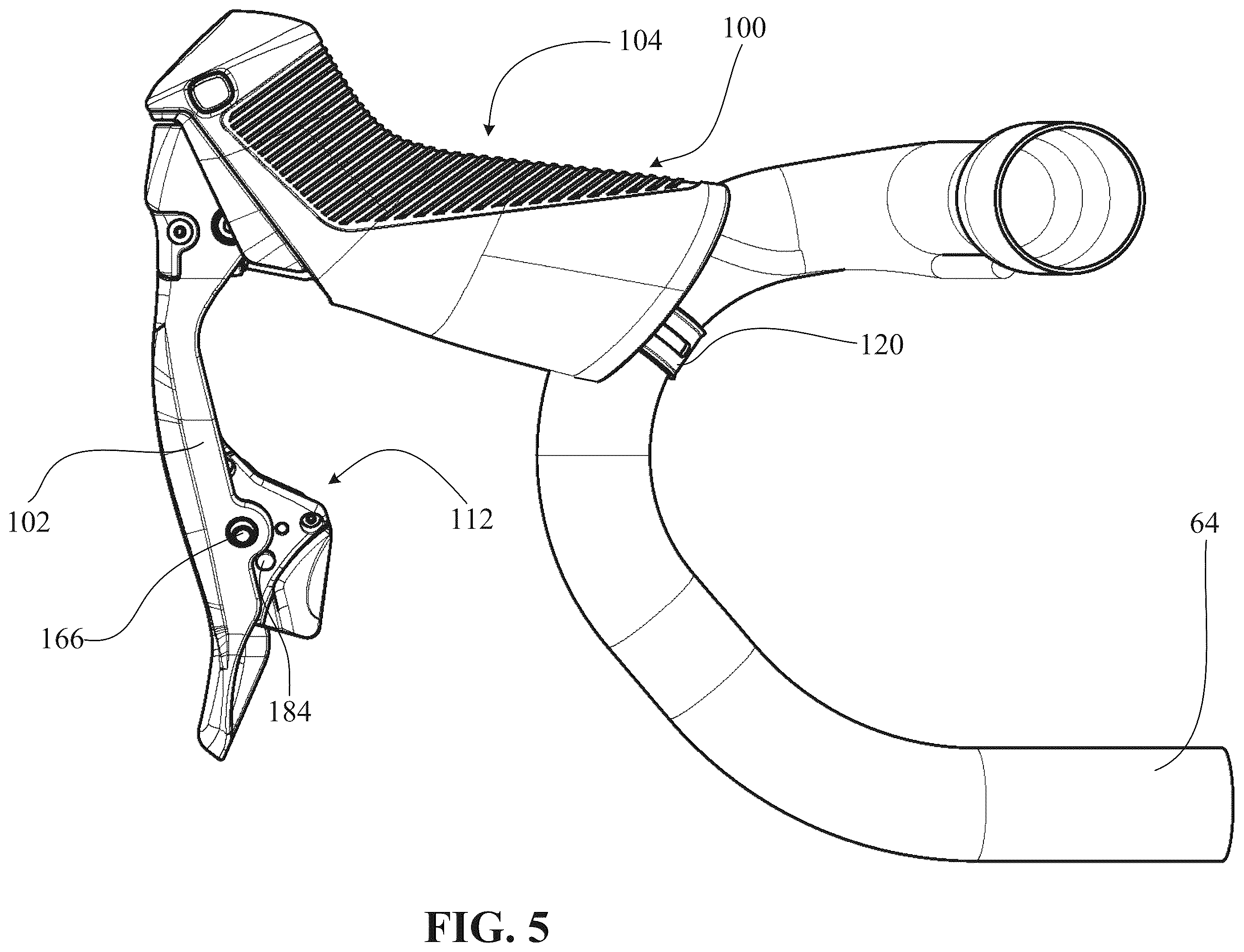 Patent US12377933 Figure 5 – Control device for a bicycle