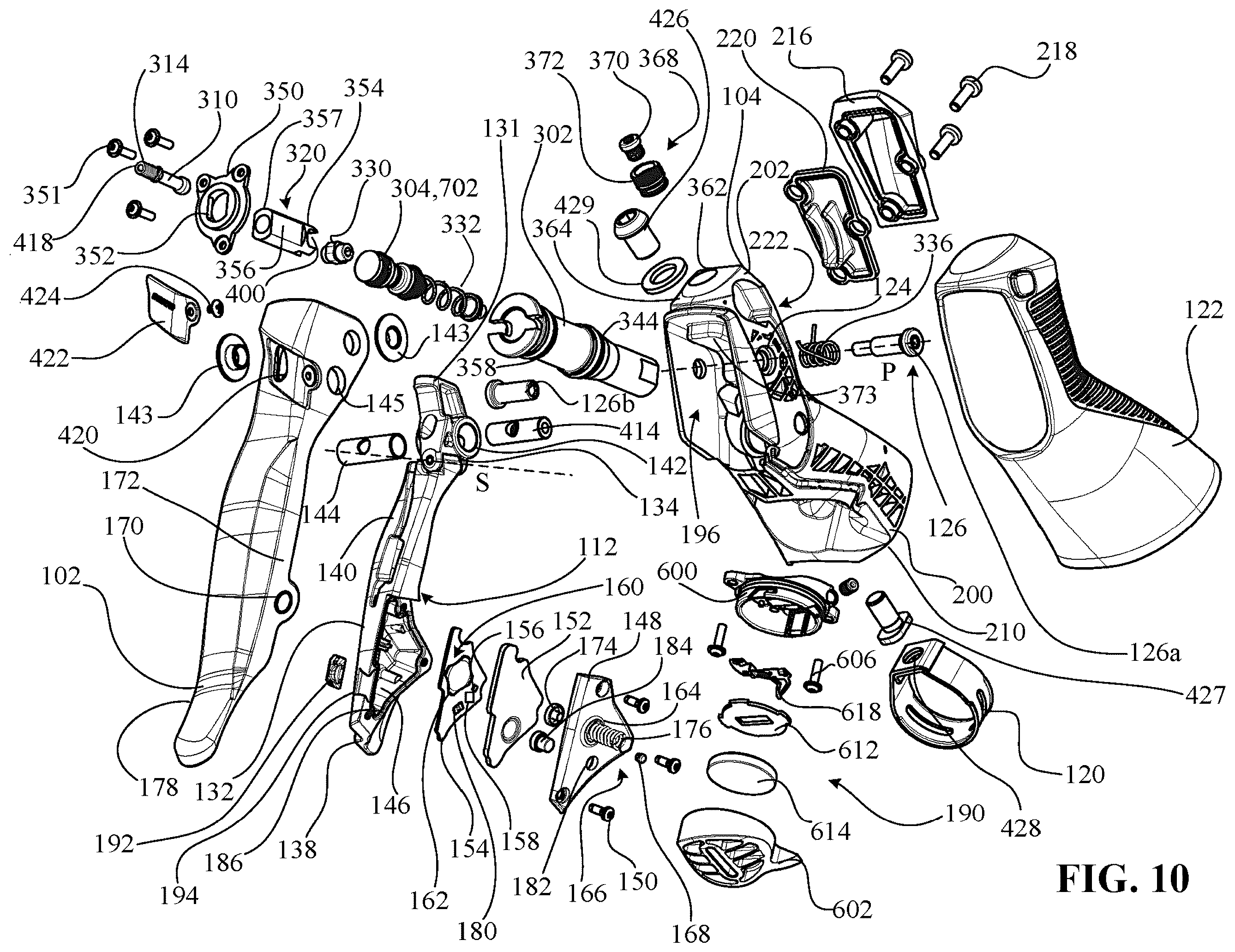 Patent US12377933 Figure 10 – Control device for a bicycle