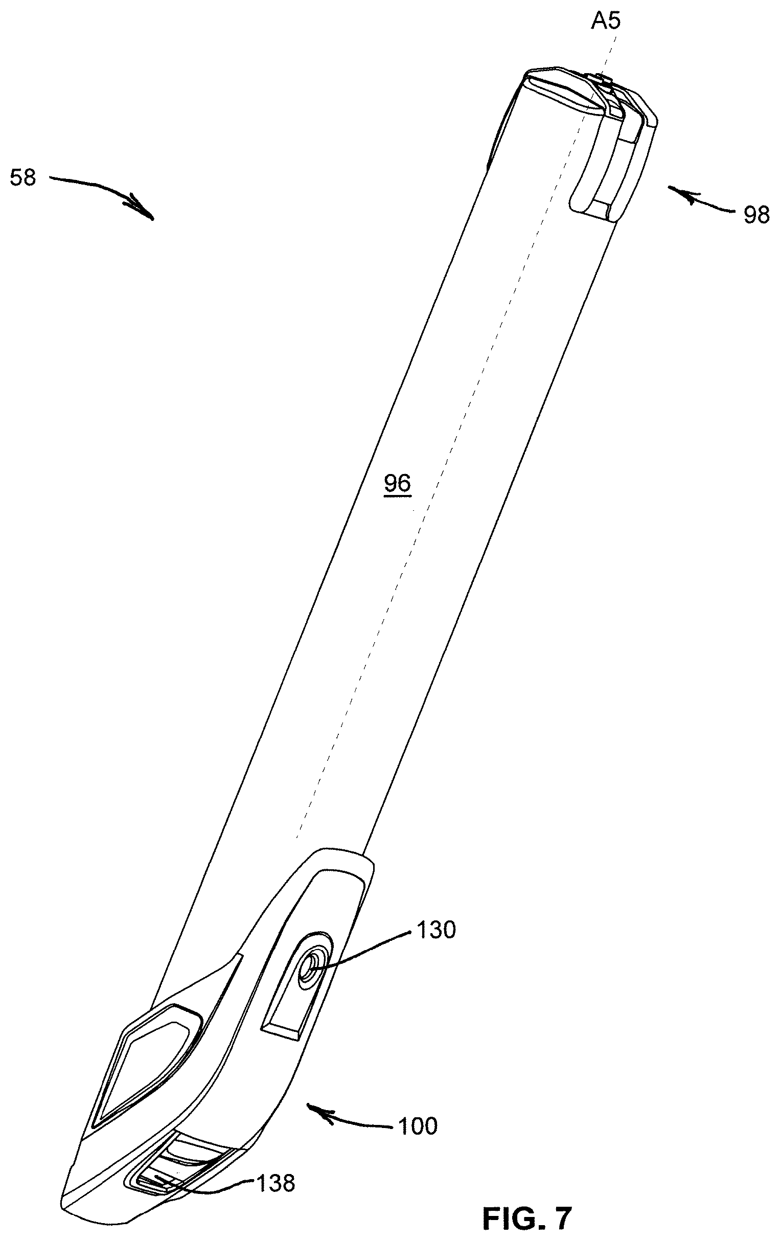 Patent US12377934 Figure 7 – Bicycle with battery, motor and motor mount, wire routing, speed sensor, and dropper seat post