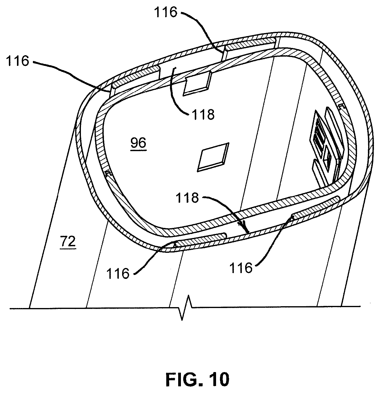 Patent US12377934 Figure 10 – Bicycle with battery, motor and motor mount, wire routing, speed sensor, and dropper seat post