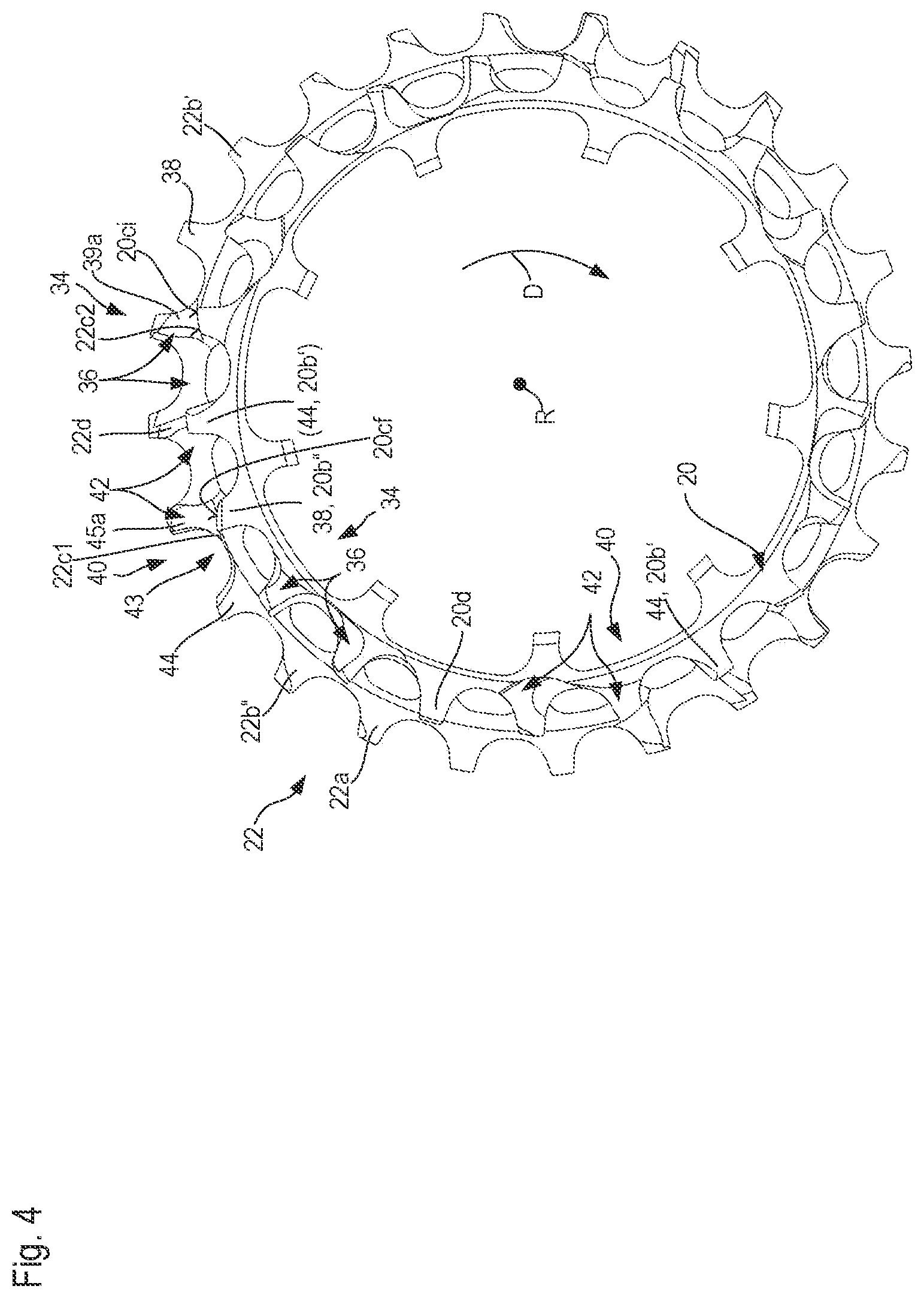 Patent US12377935 Figure 5 – Bicycle sprocket