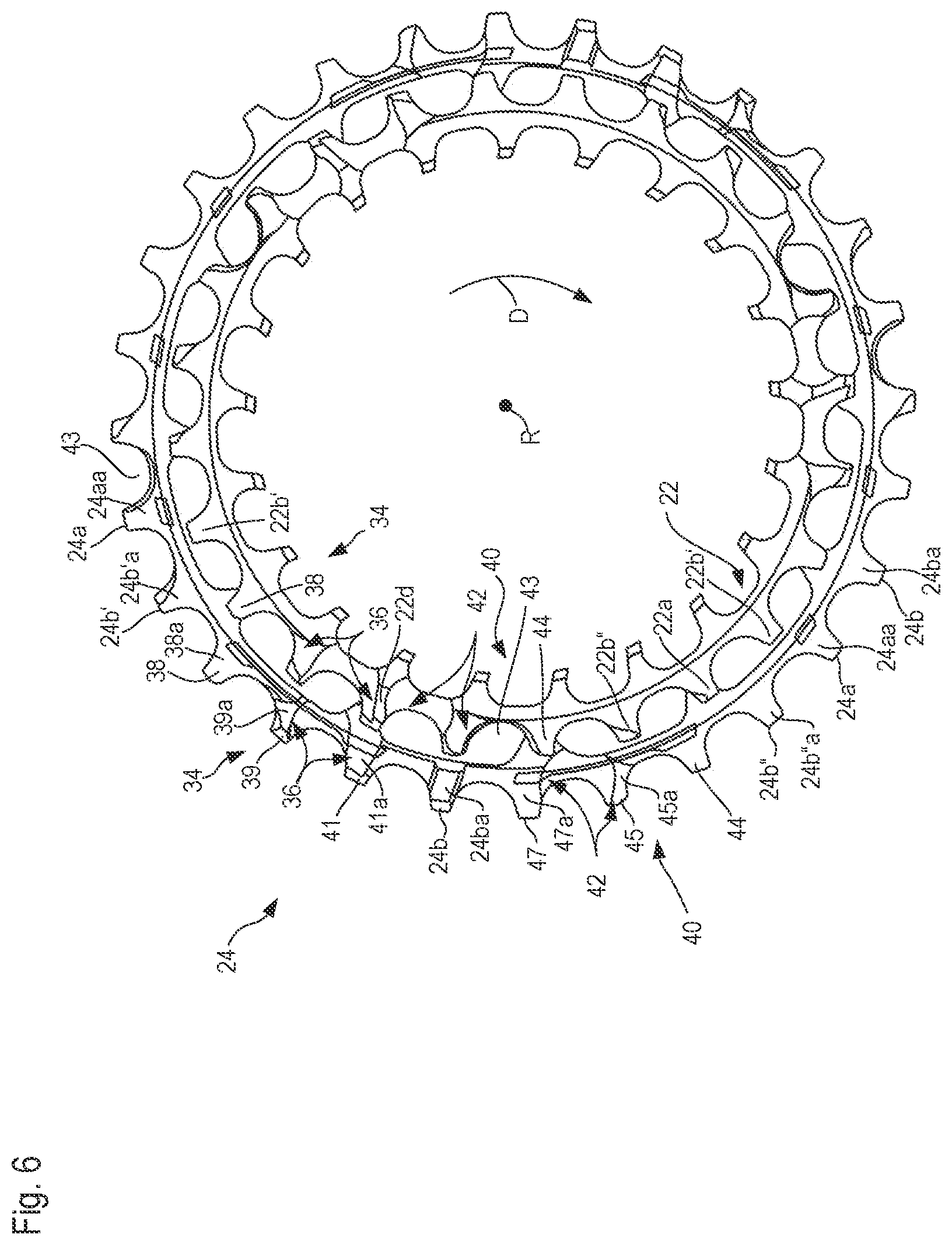 Patent US12377935 Figure 7 – Bicycle sprocket