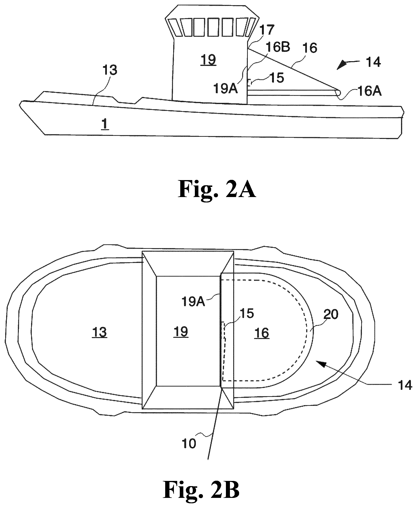 Patent US12377937 Figure 2 – Towing staple and hull for a vessel for towing