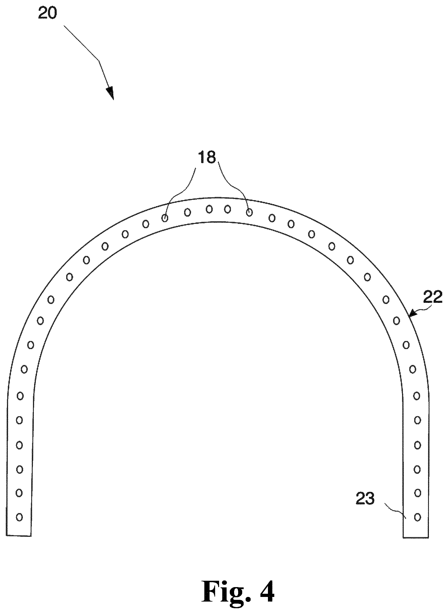Patent US12377937 Figure 4 – Towing staple and hull for a vessel for towing