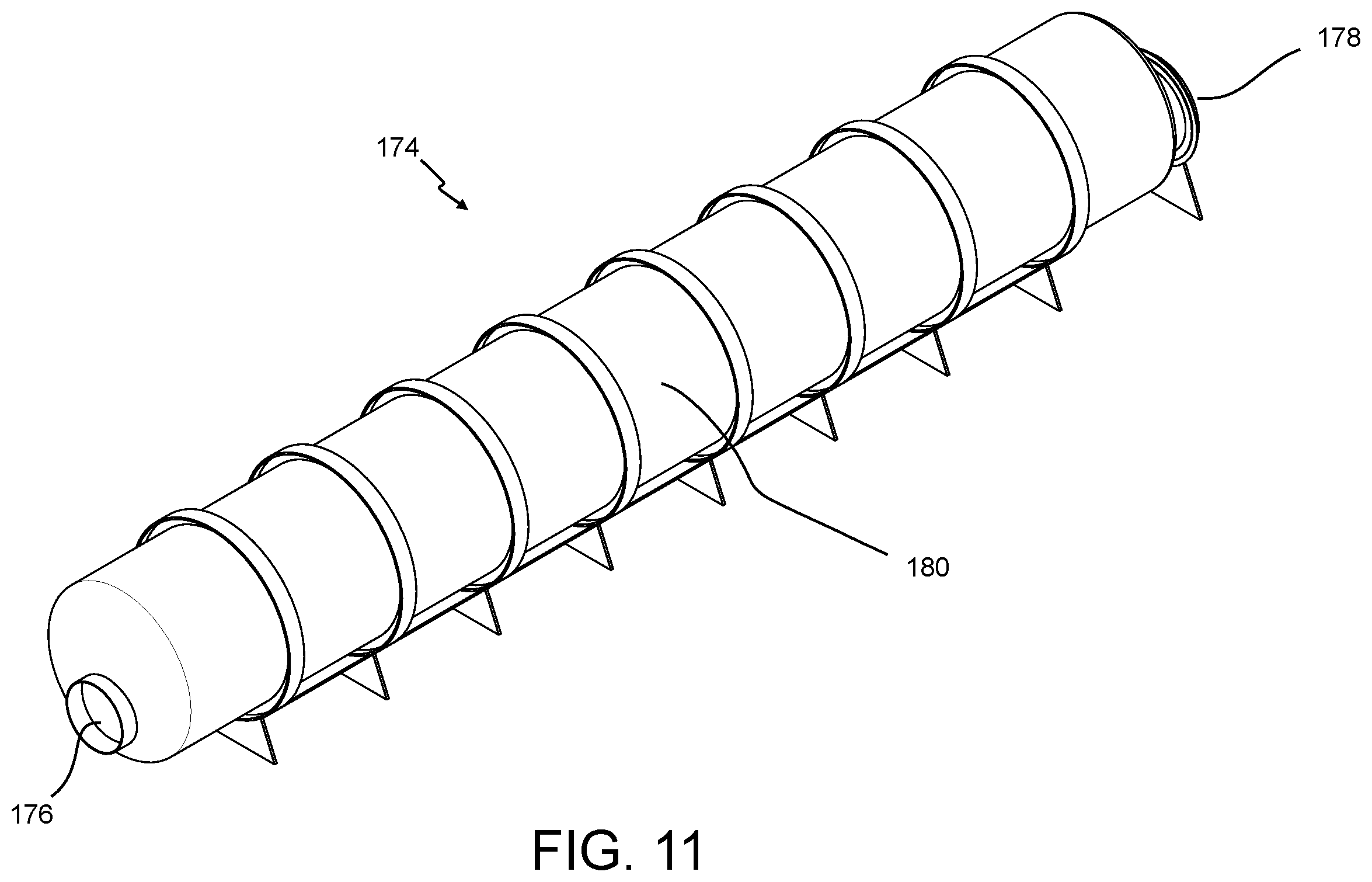 Patent US12377941 Figure 11 – System, process, and method for studying full-scale, multiphase, hydrodynamic flow representative of a ship's boundary layer