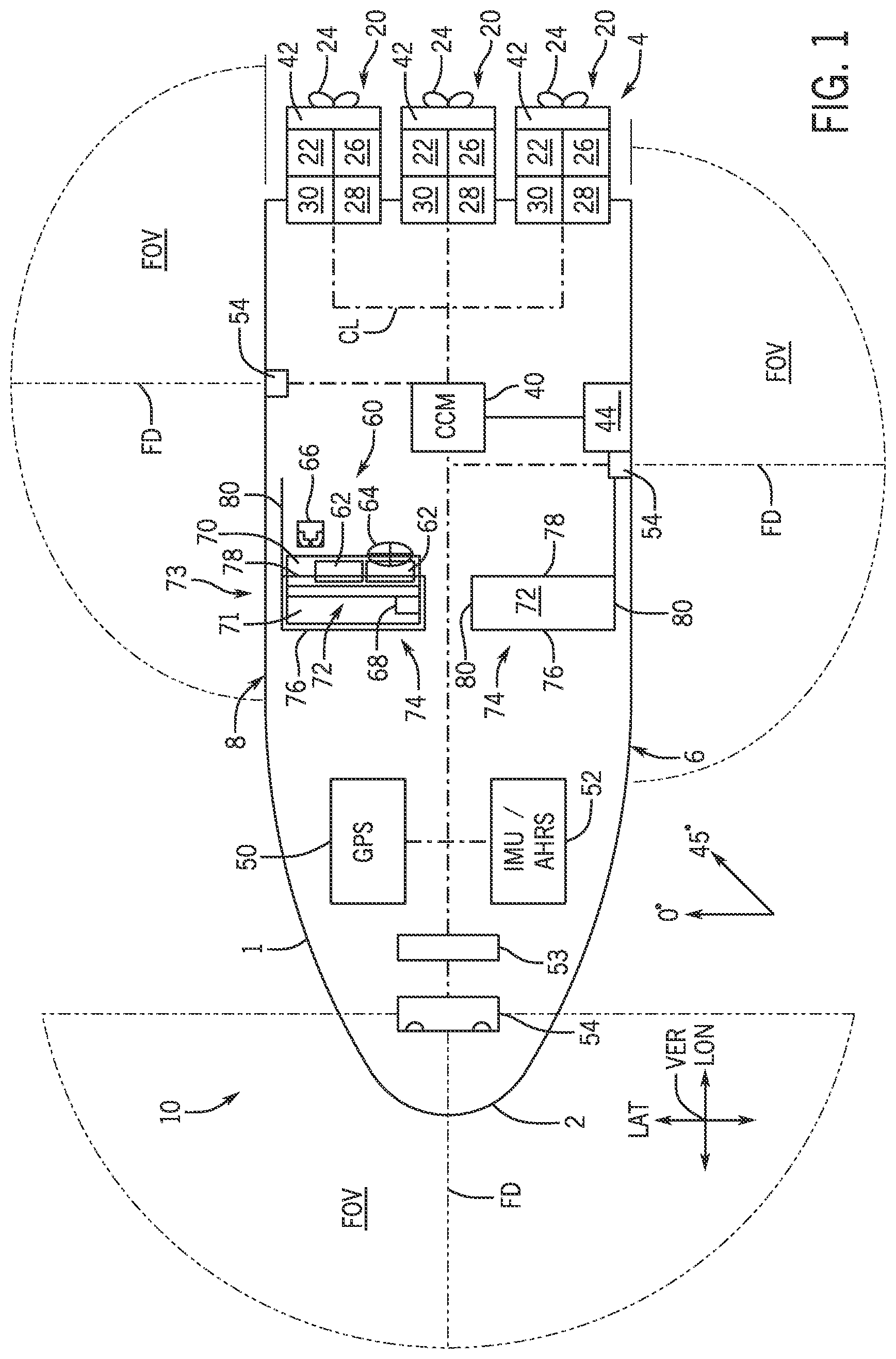 Patent US12377942 Figure 1 – Systems and methods for detecting waves and controlling a marine vessel based on the detected waves