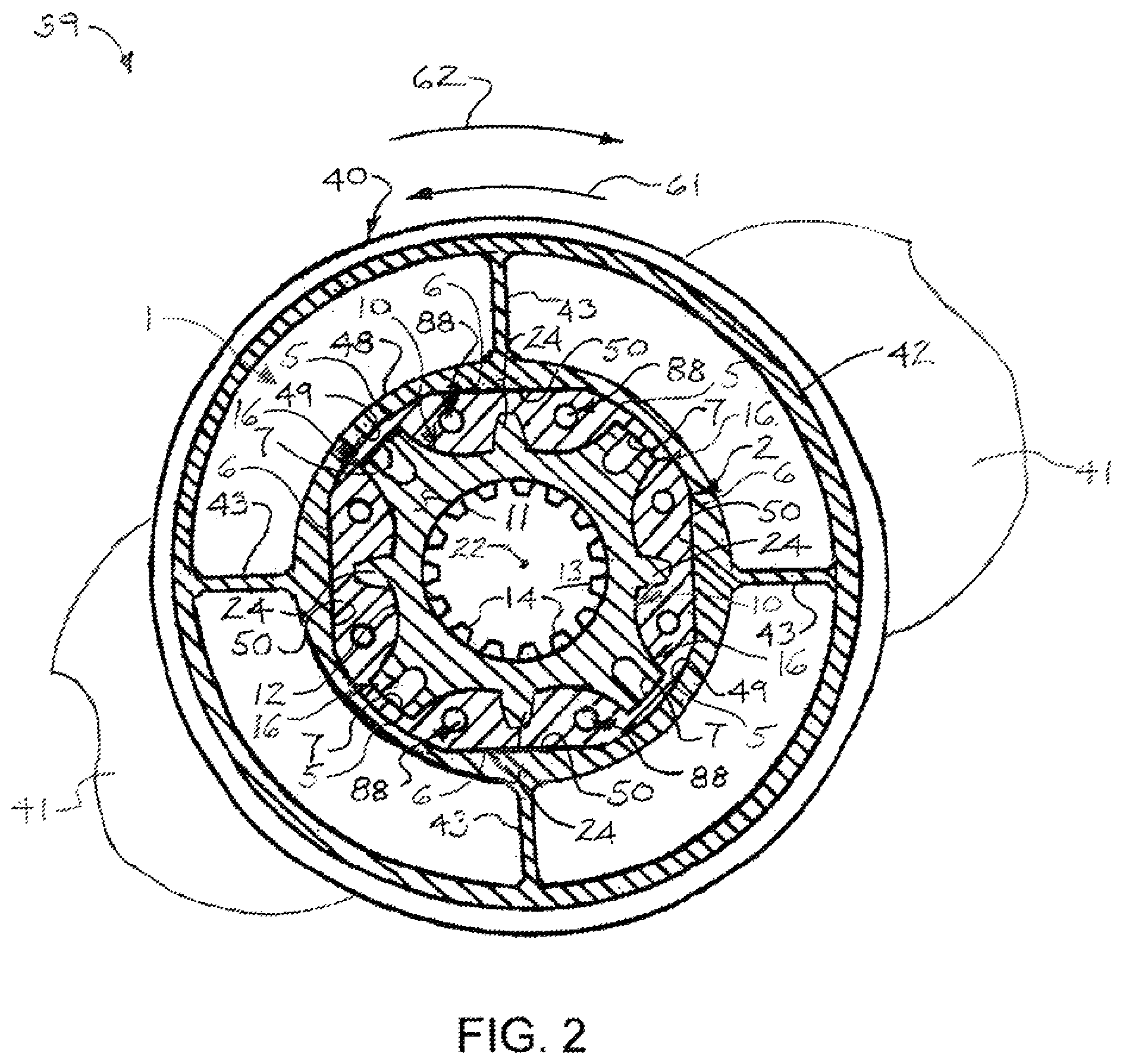 Patent US12377945 Figure 2 – Marine propellers with compression spring sleeve assemblies