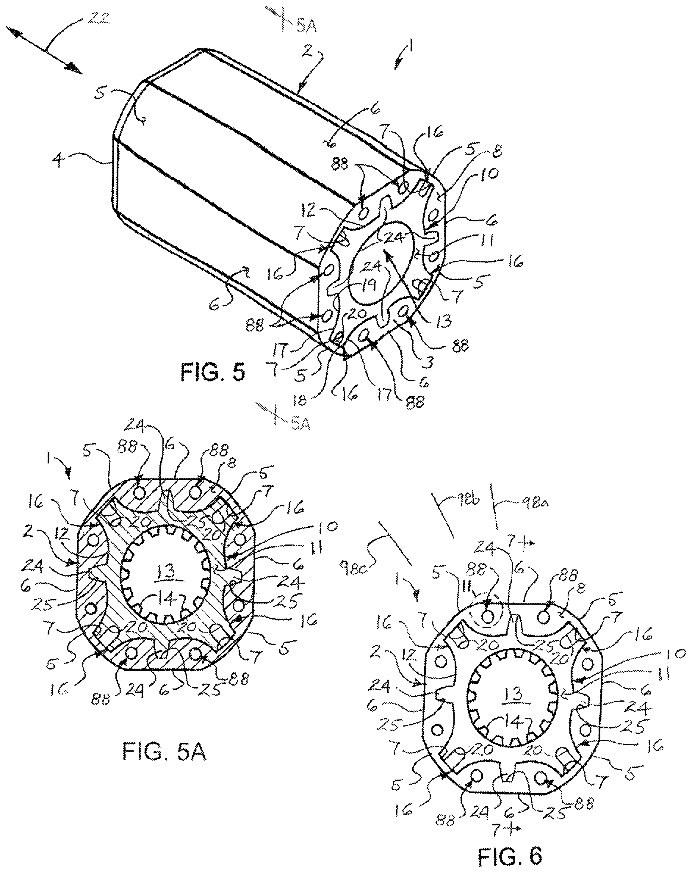 Patent US12377945 Figure 4 – Marine propellers with compression spring sleeve assemblies