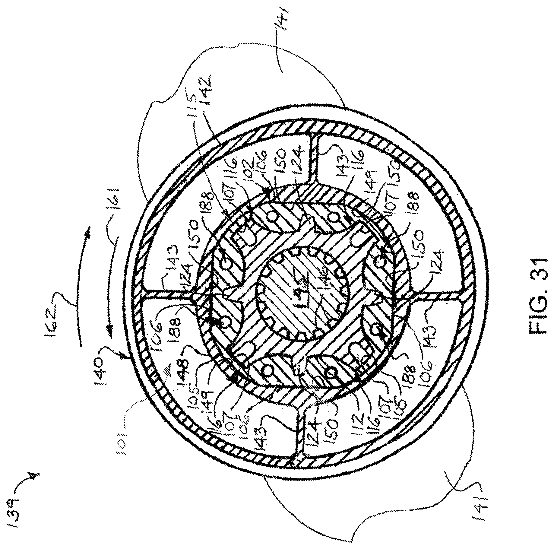 Patent US12377945 Figure 11 – Marine propellers with compression spring sleeve assemblies