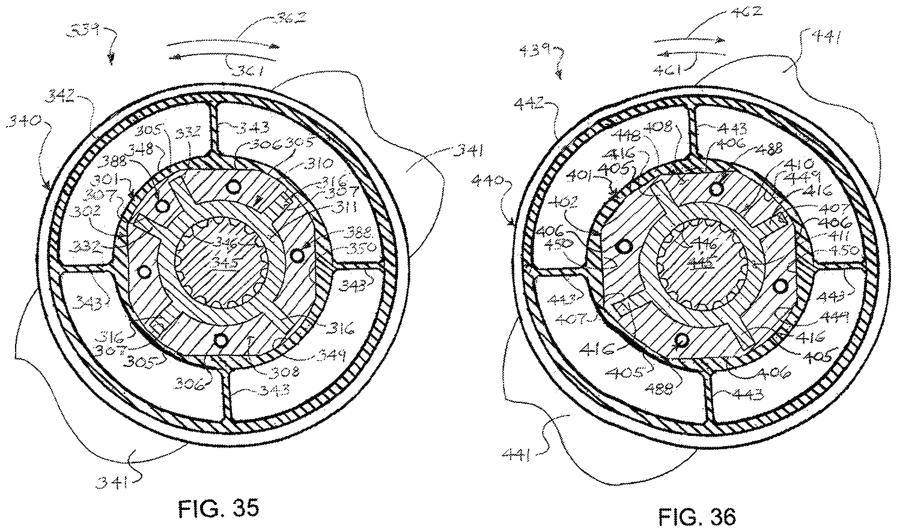 Patent US12377945 Figure 15 – Marine propellers with compression spring sleeve assemblies