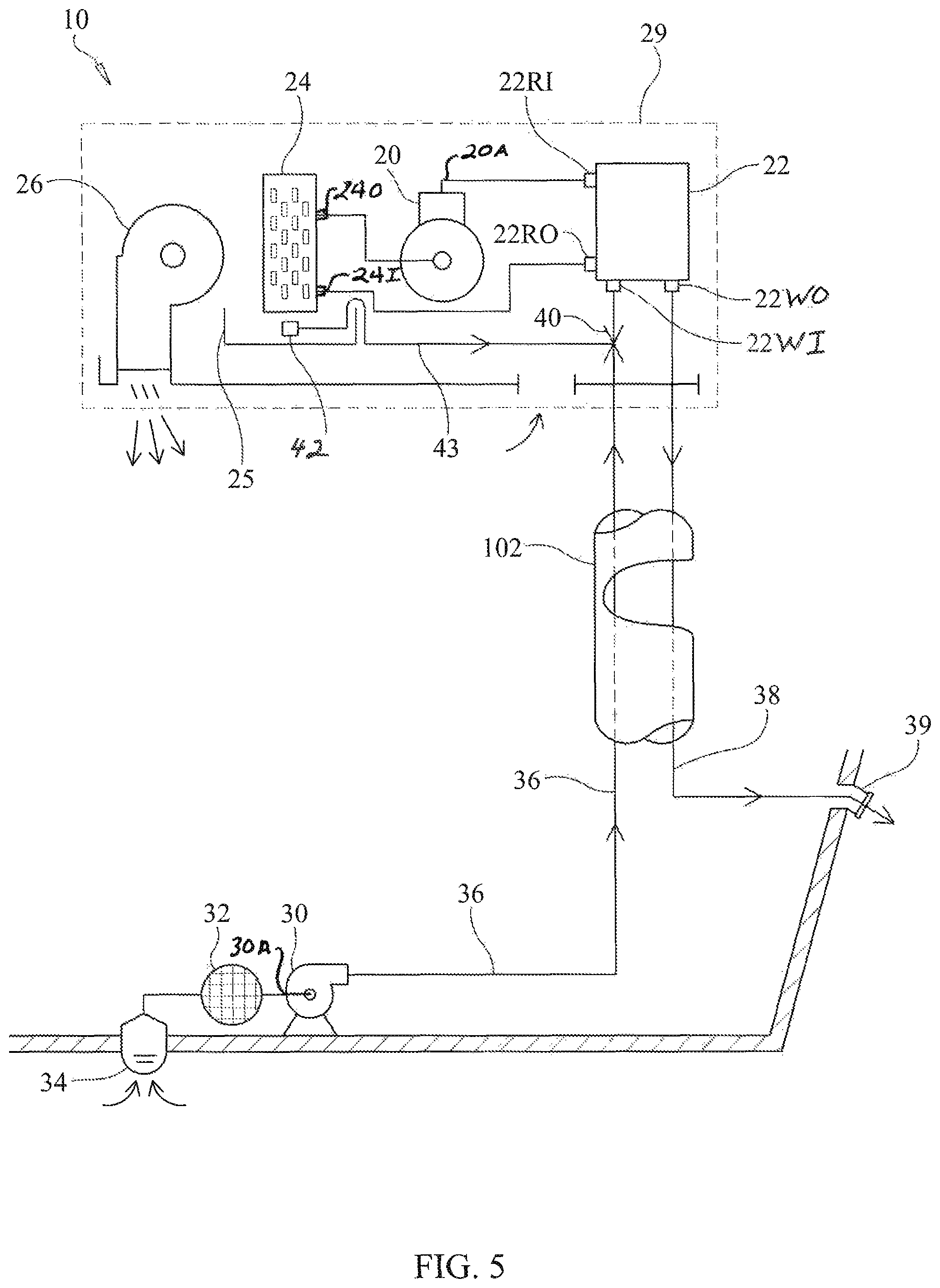 Patent US12377948 Figure 5 – T-top mounted marine air conditioning unit and enclosure