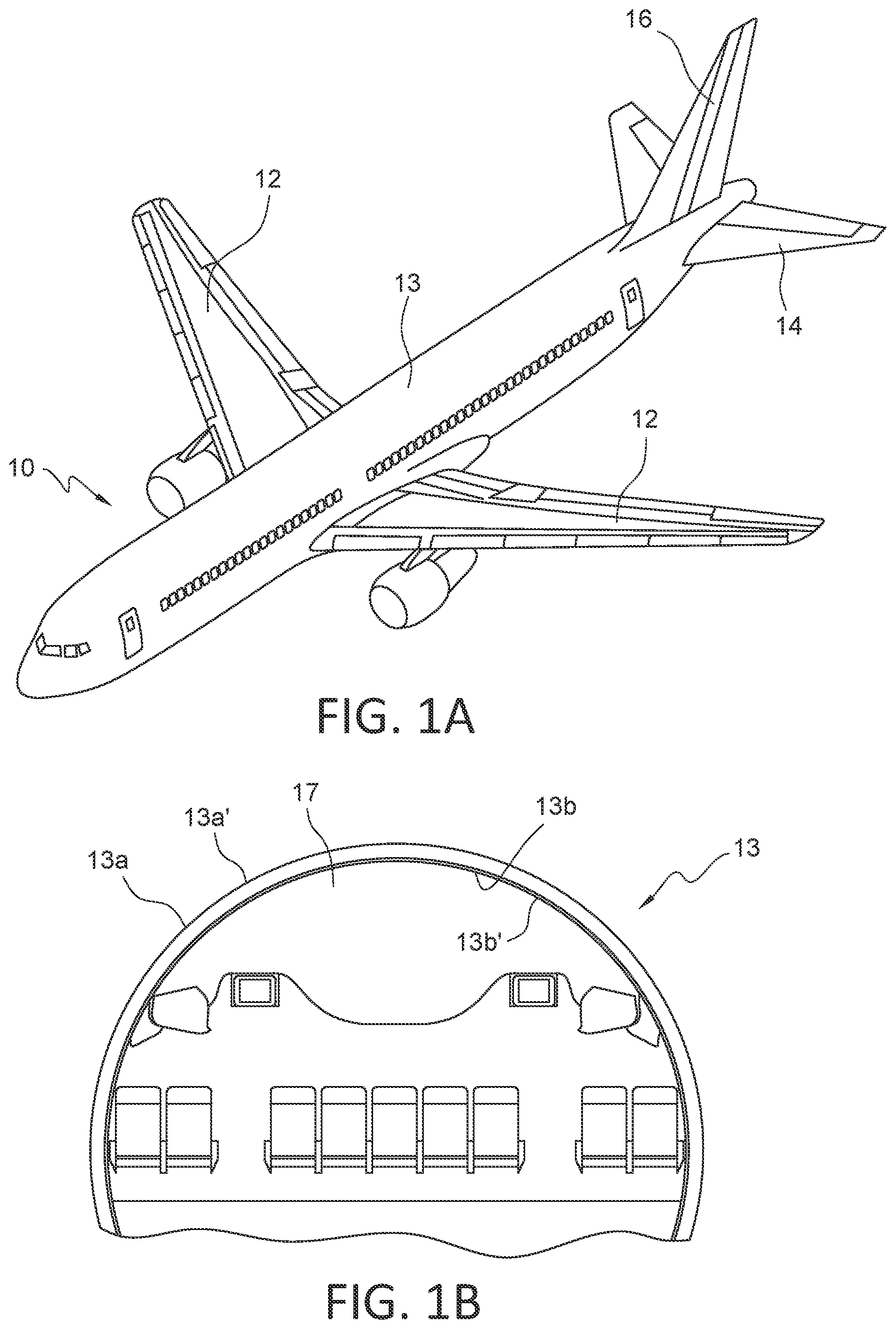 Patent US12377949 Figure 1 – Co-cured UV/visible light-resistant coated composite material for aircraft fuselage assembly