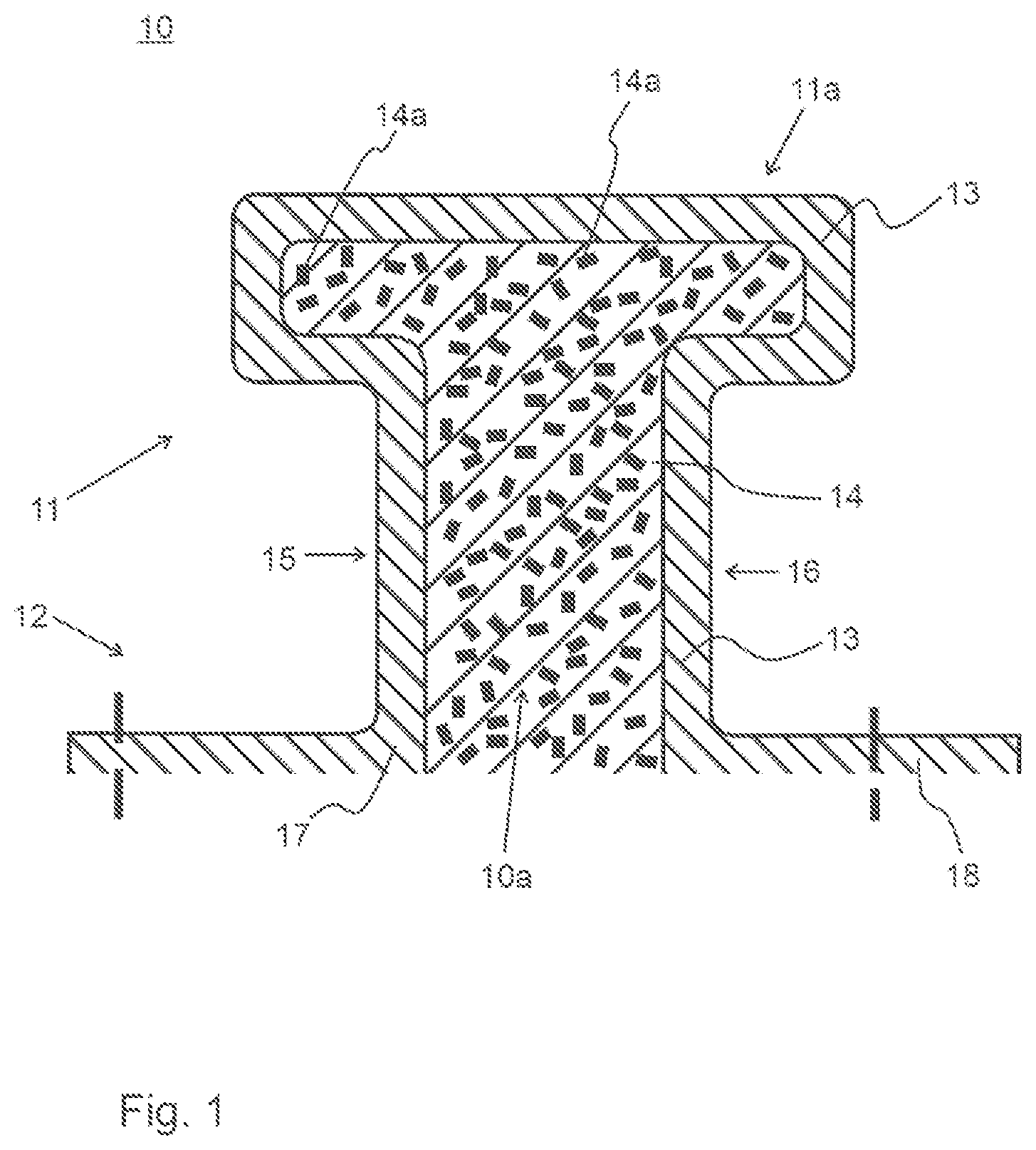 Patent US12377953 Figure 1 – Rail for the fastening of equipment elements in aircraft, in particular seats, and method for production