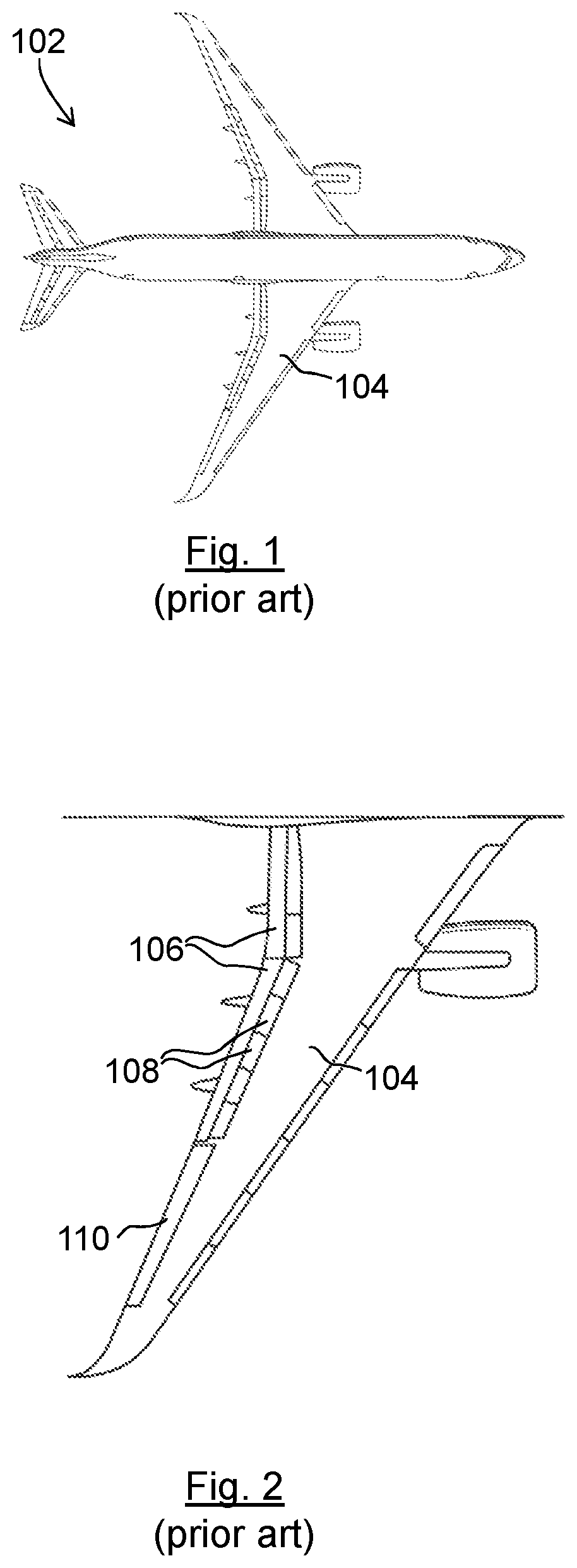 Patent US12377959 Figure 1 – Aircraft wing trailing edge device