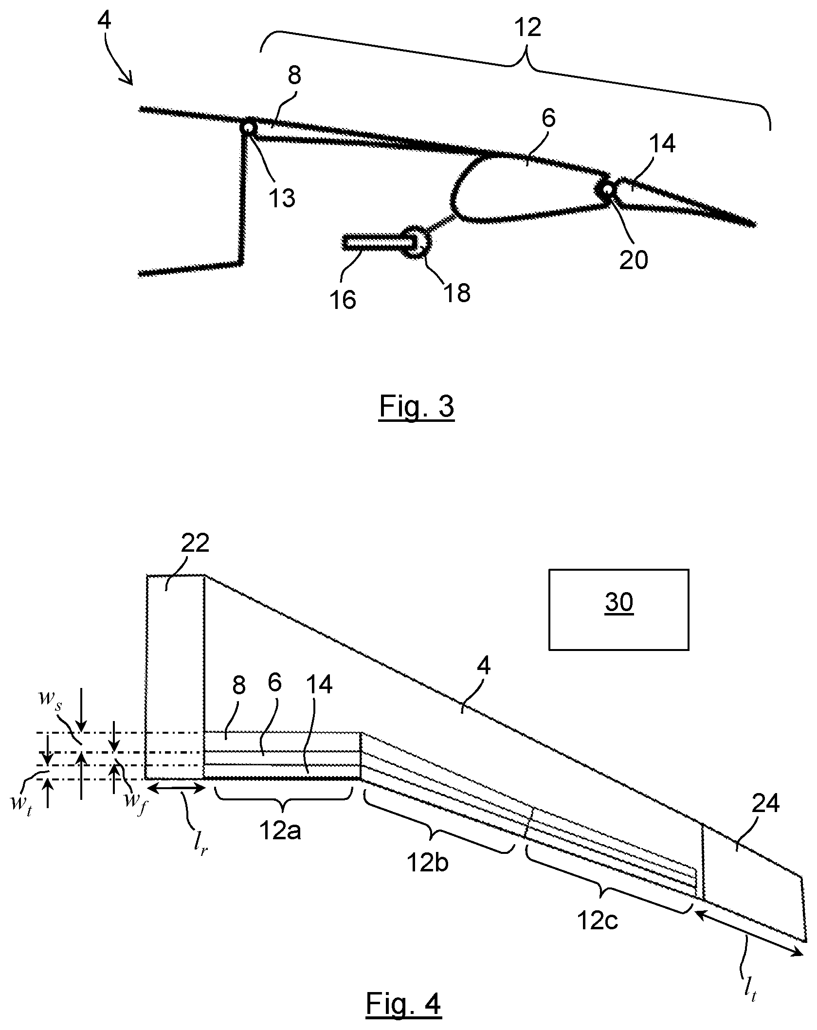 Patent US12377959 Figure 2 – Aircraft wing trailing edge device