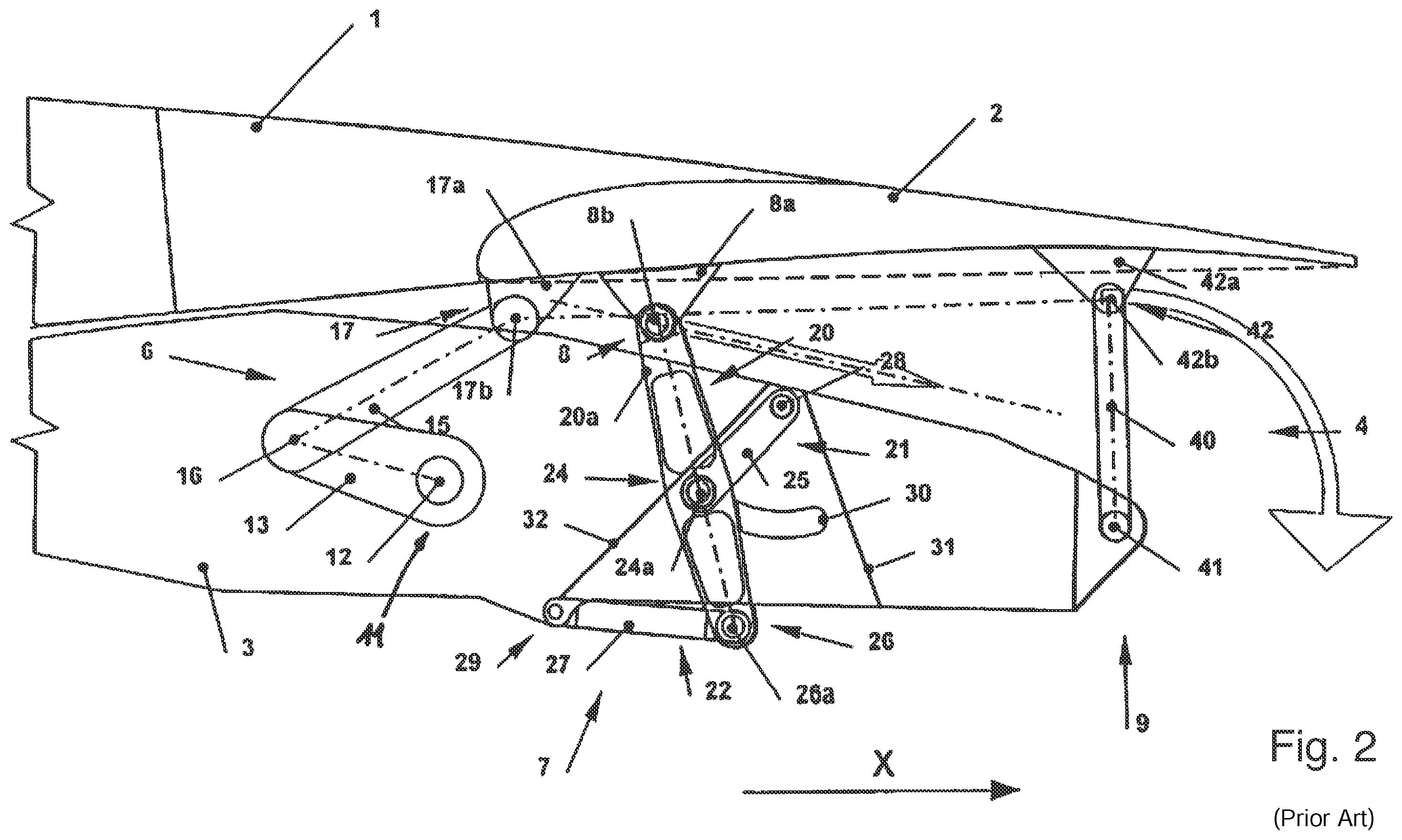 Patent US12377960 Figure 2 – Wing assembly comprising a connecting assembly with a first and a second connecting element, wing, and aircraft
