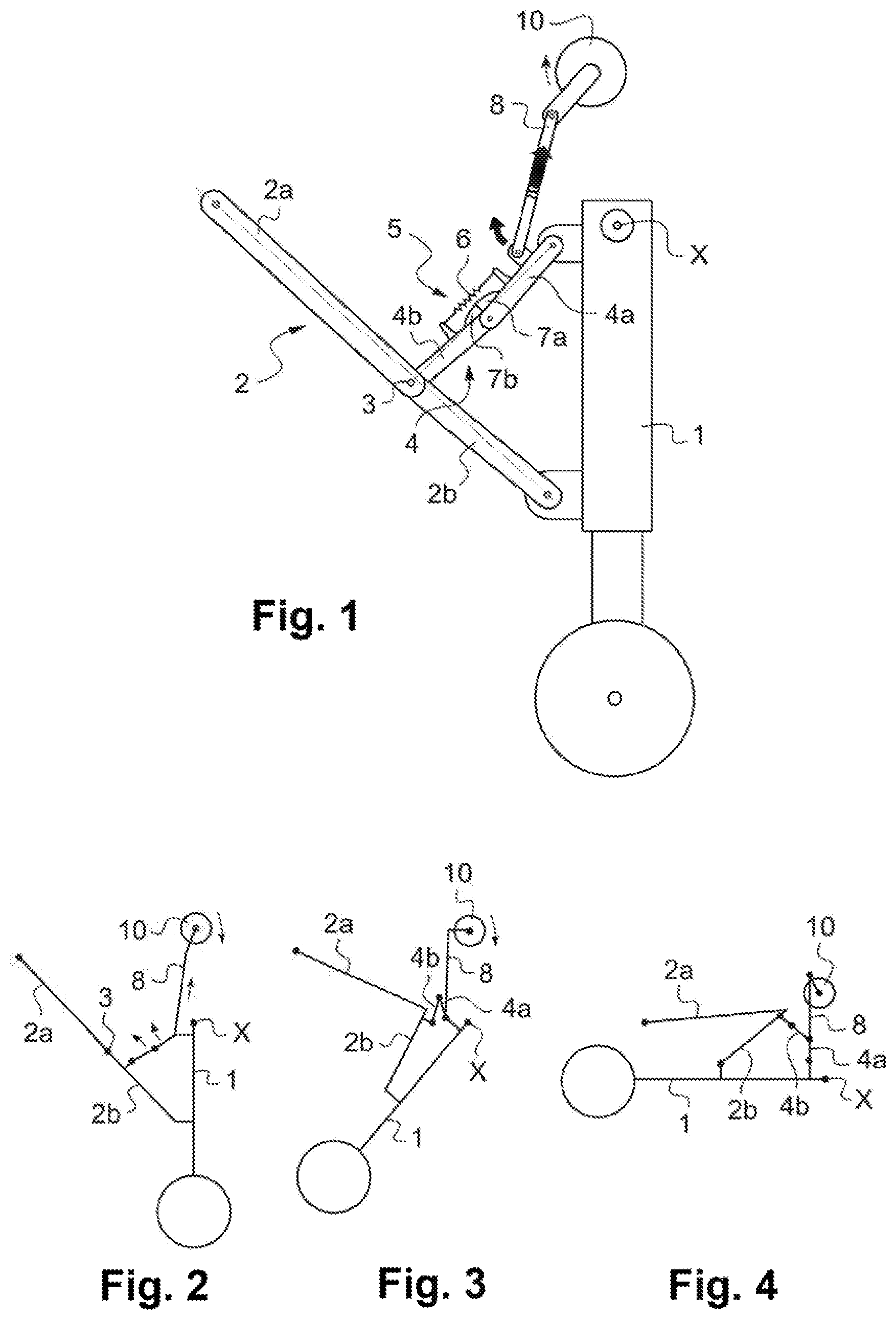 Patent US12377967 Figure 1 – Method for protecting the landing gear of an aircraft against impacts that may affect it