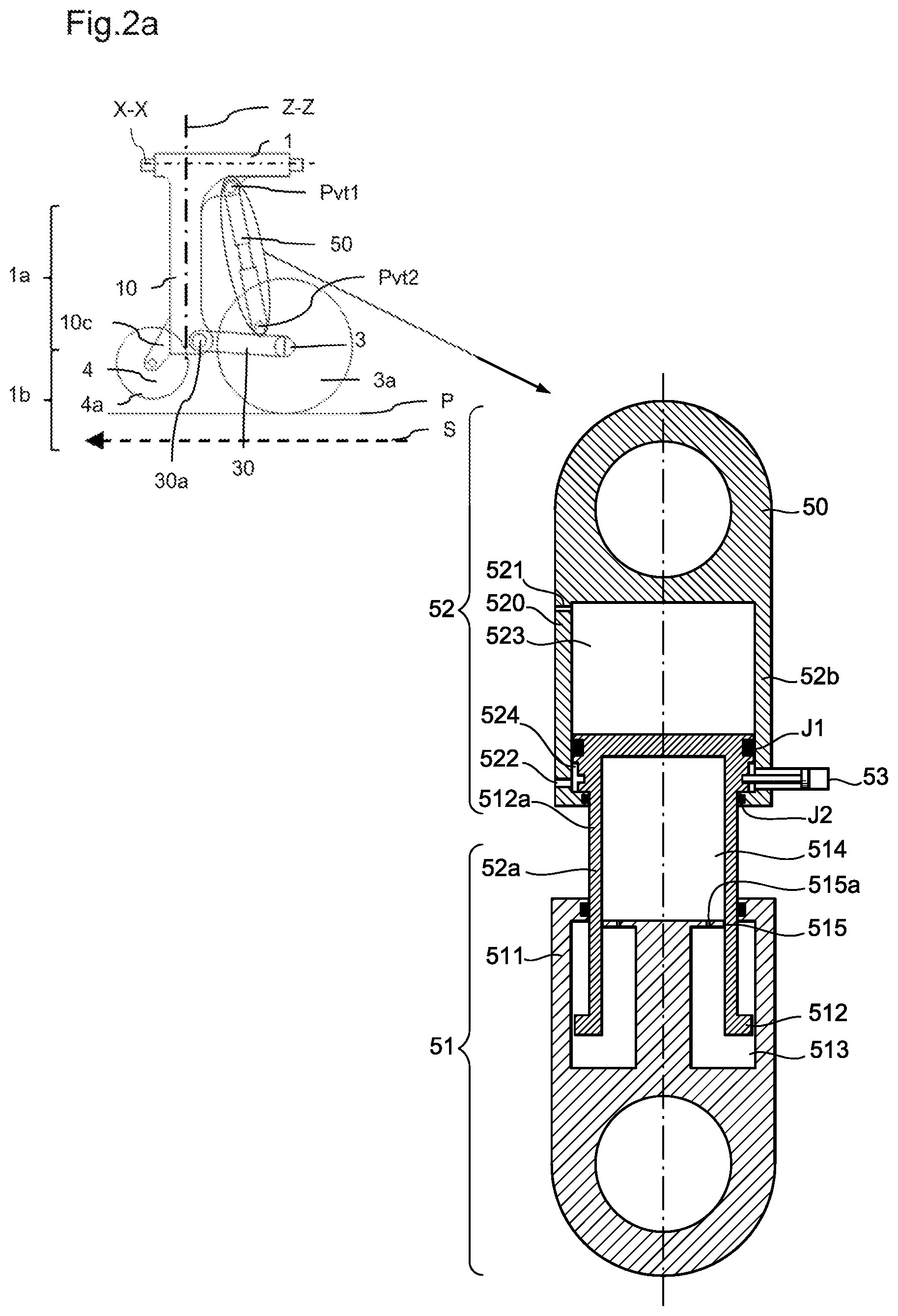 Patent US12377968 Figure 2 – Aircraft landing gear with a motorized wheel selectively positionable relative to a landing gear strut