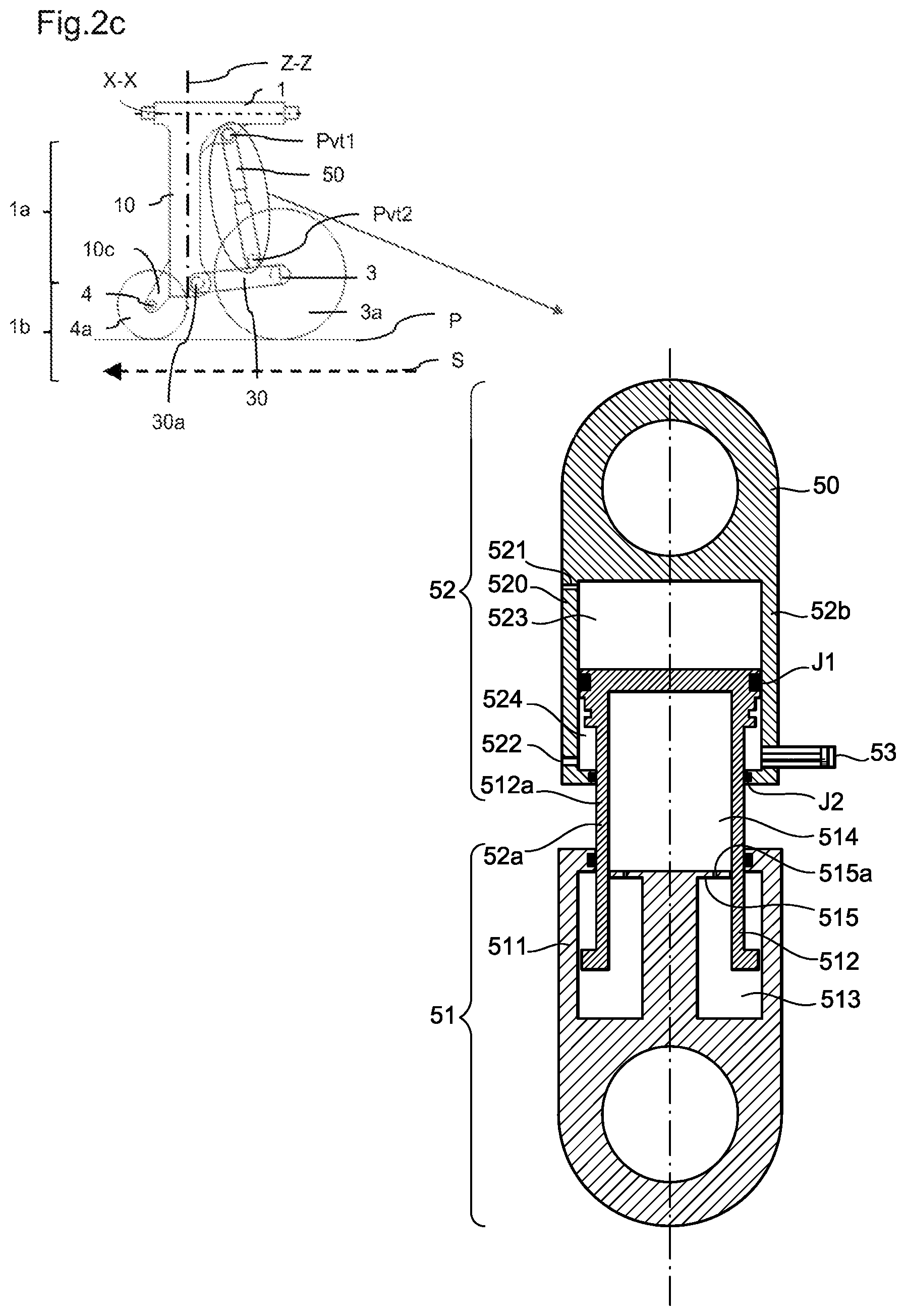 Patent US12377968 Figure 4 – Aircraft landing gear with a motorized wheel selectively positionable relative to a landing gear strut