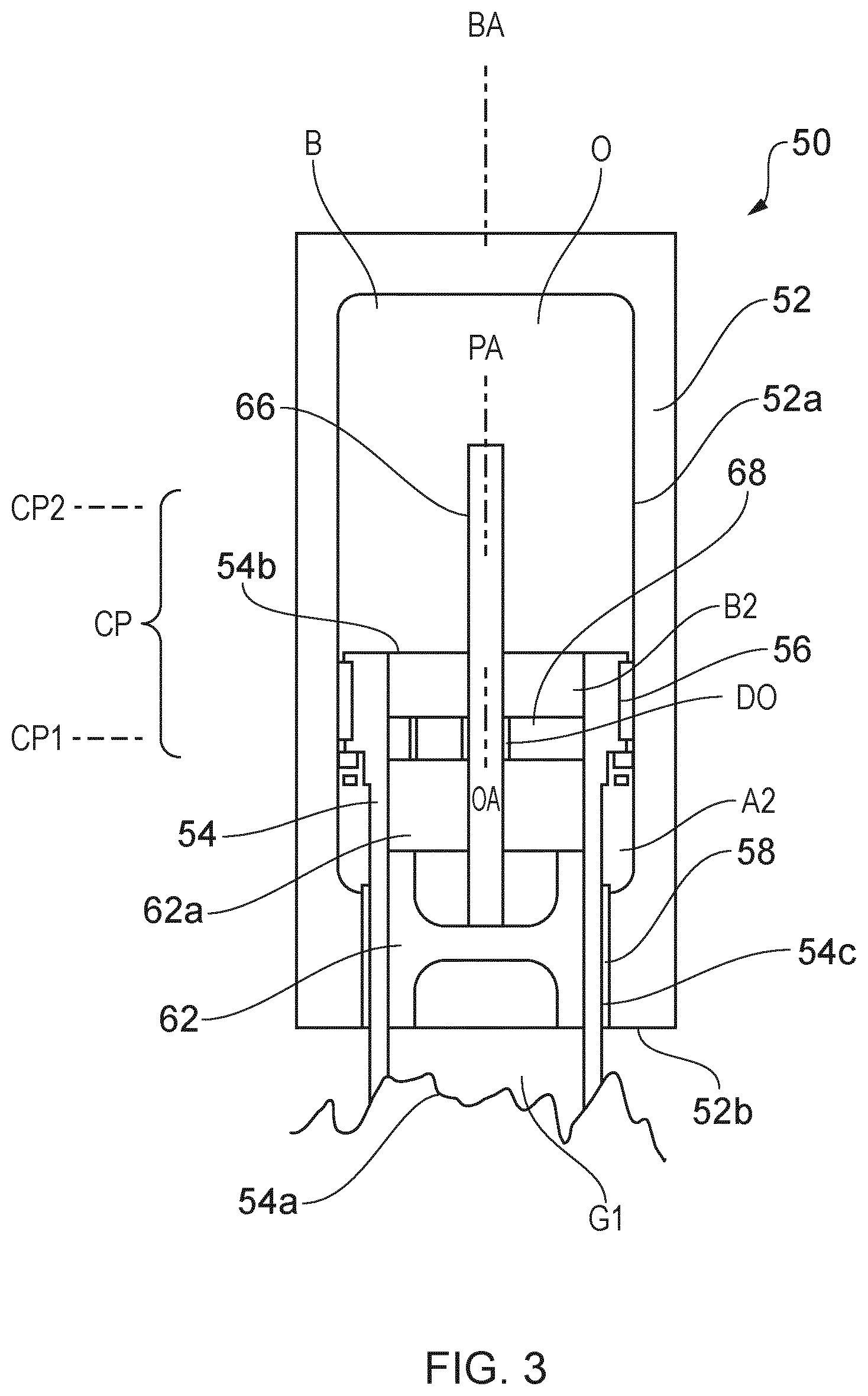 Patent US12377969 Figure 7 – Aircraft landing gear shock absorber strut with movable damping pin and flow restricting plate