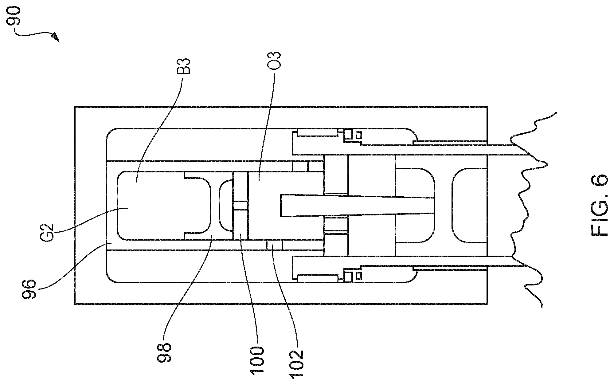 Patent US12377969 Figure 10 – Aircraft landing gear shock absorber strut with movable damping pin and flow restricting plate