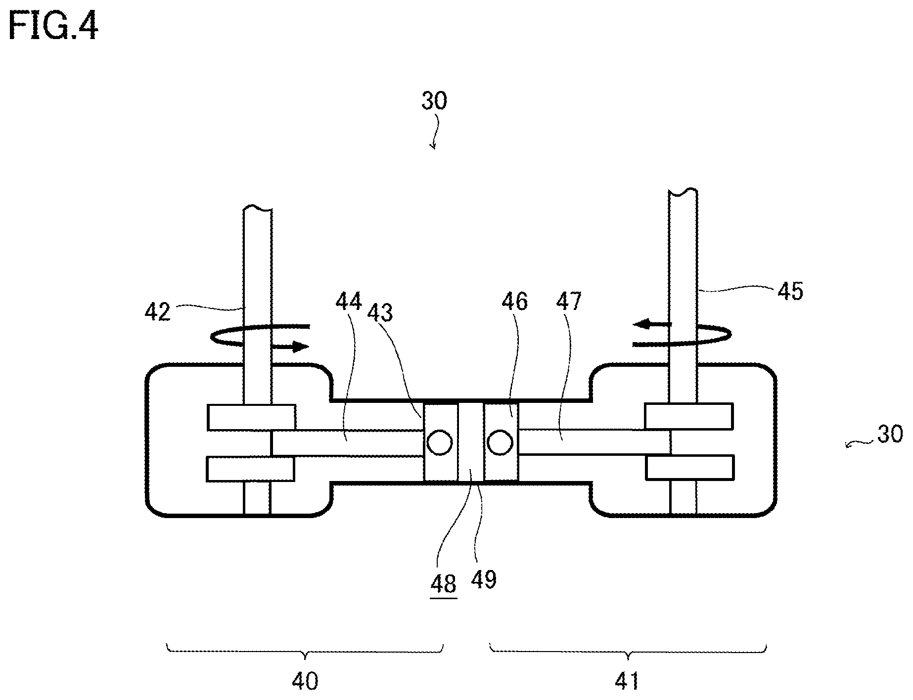 Patent US12377970 Figure 4 – Flight device with first main rotor and second main rotor arranged below sub-rotor
