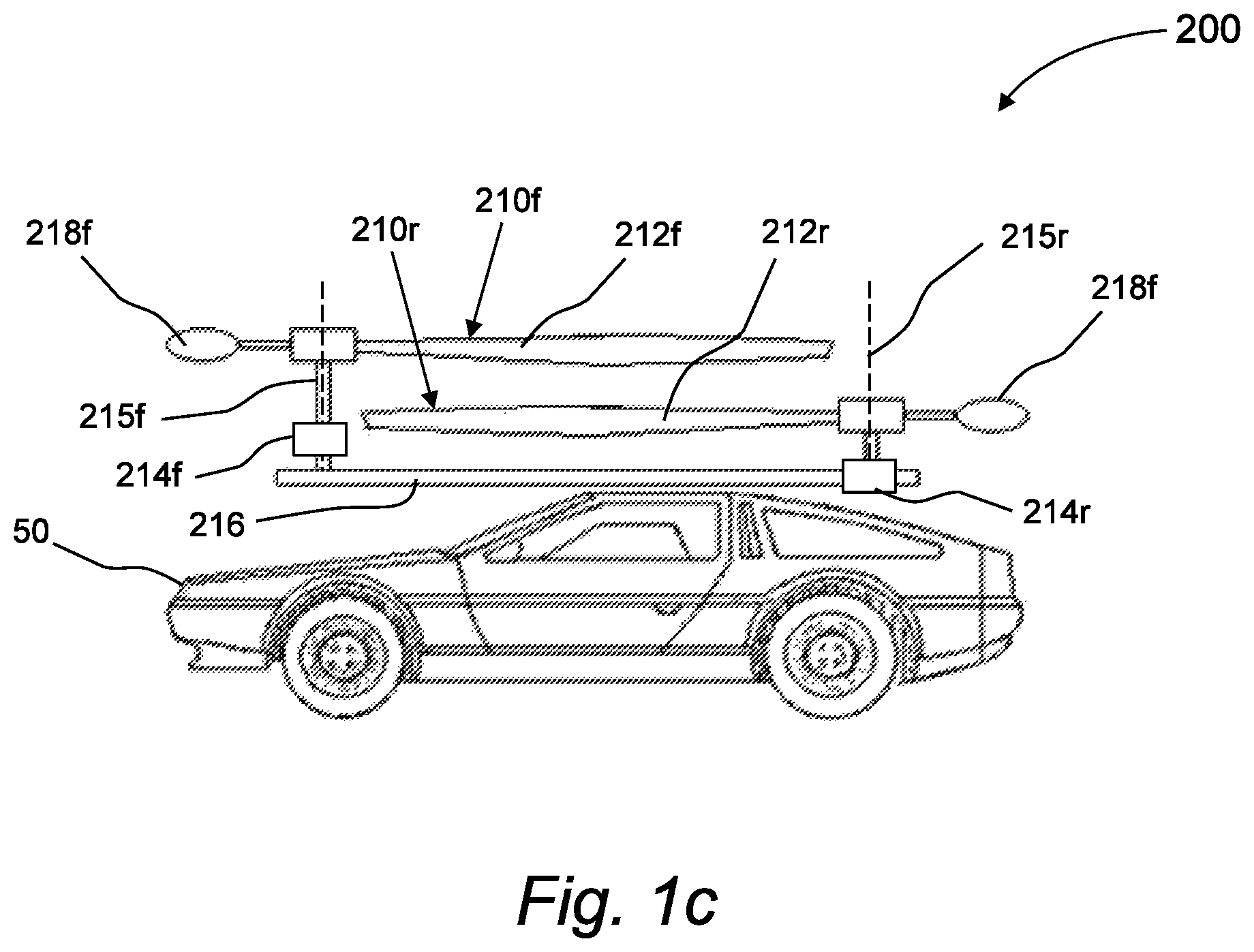 Patent US12377972 Figure 2 – Vehicle having multiple configurations including road configuration and flying configuration based upon rotor position