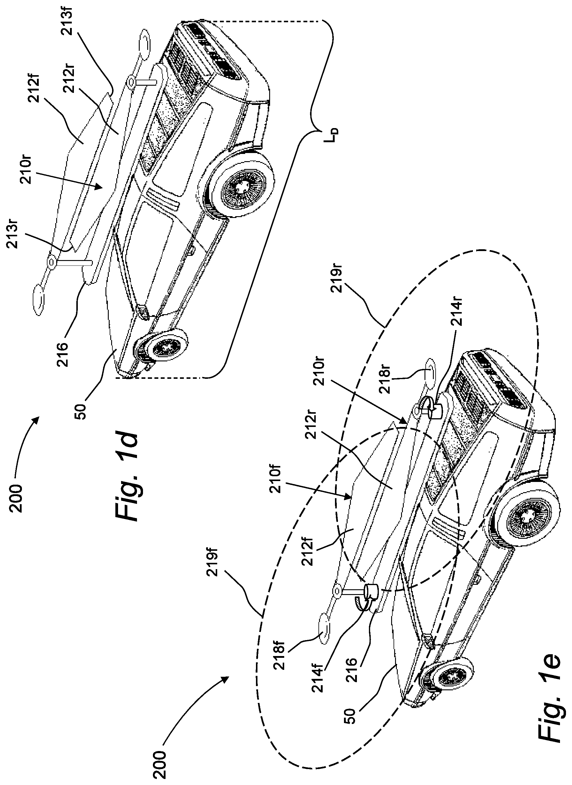 Patent US12377972 Figure 3 – Vehicle having multiple configurations including road configuration and flying configuration based upon rotor position
